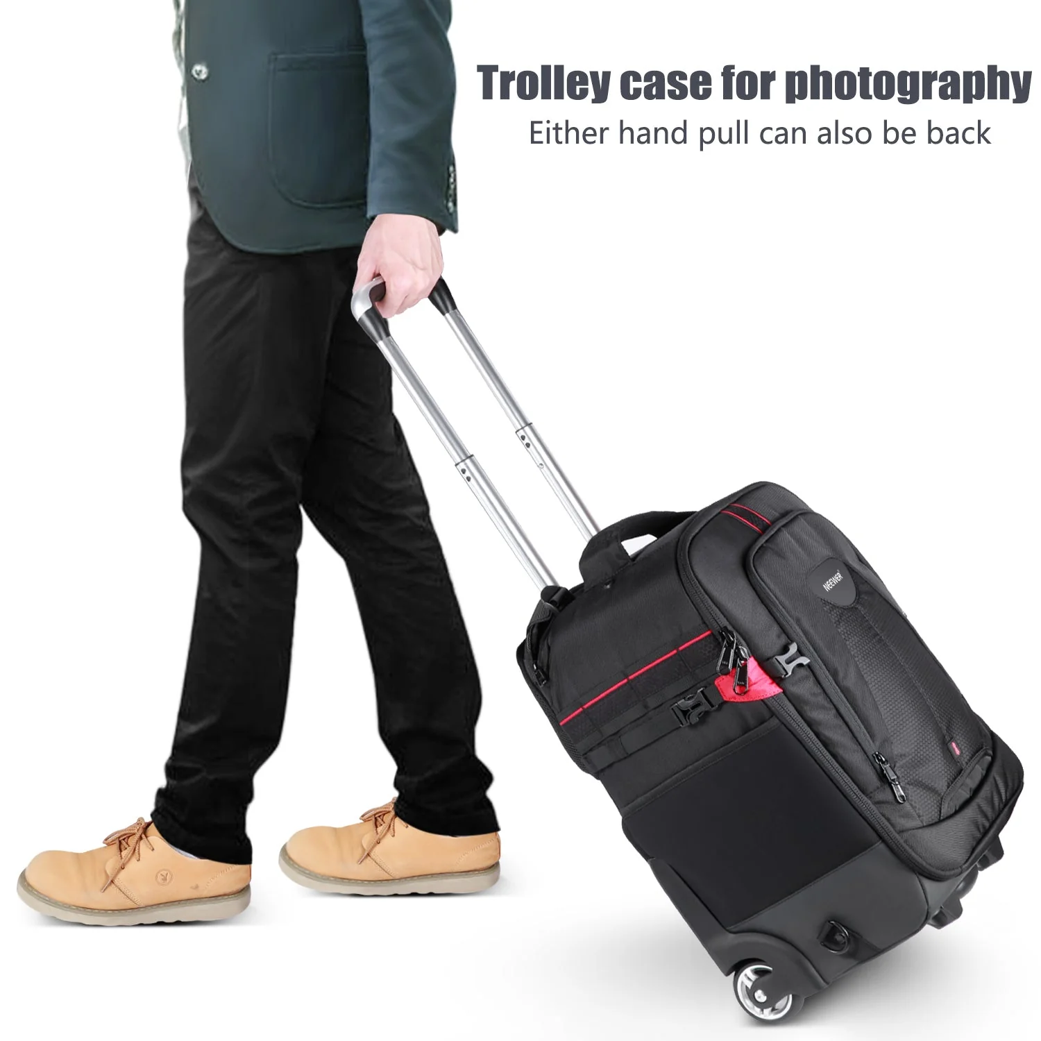 NEEWER 50 x 33 x 25cm 2-in-1 Trolley Kamera-Rucksack - Image 5