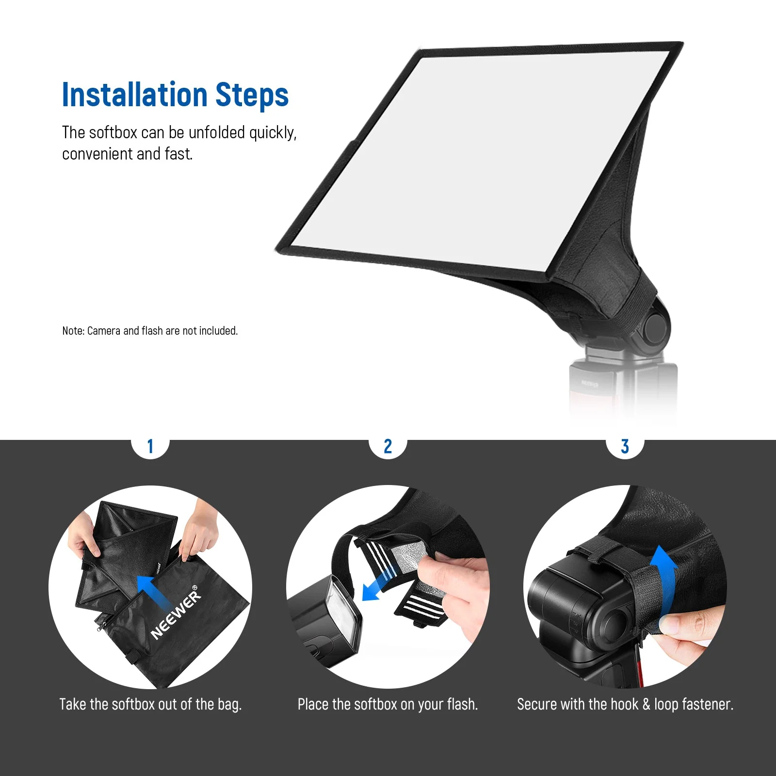 NEEWER Speedlite Softbox Blitzlicht Diffusor für Canon - Image 9