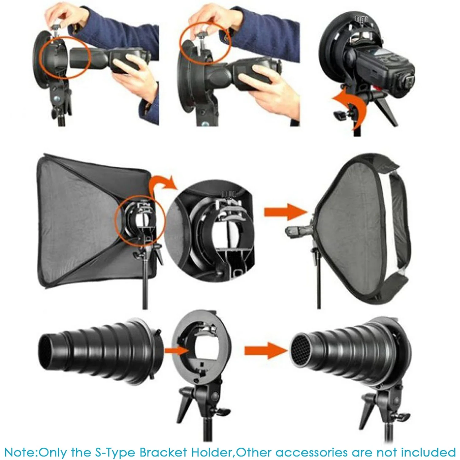 NEEWER S-Type Haltewinkel-Halter für Speedlite-Blitzvorsatz - Image 6