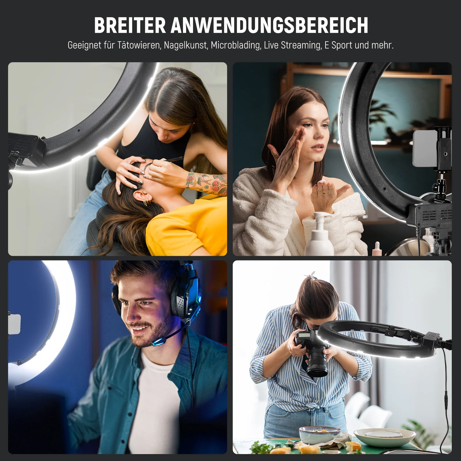 NEEWER RL-18 55W 18 Zoll Ringlicht Set - Image 8