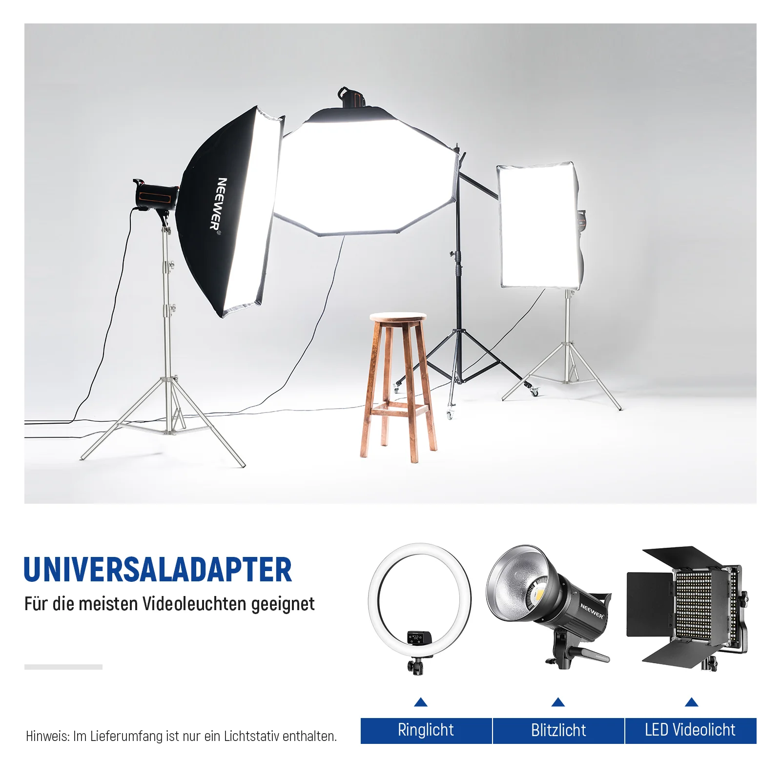NEEWER 2er Pack ST-200SS 200cm Edelstahl Fotografie Lampenstativ - Image 10