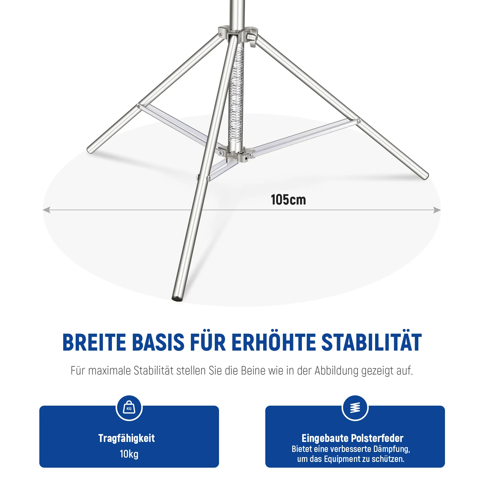 NEEWER 2er Pack ST-200SS 200cm Edelstahl Fotografie Lampenstativ - Image 11