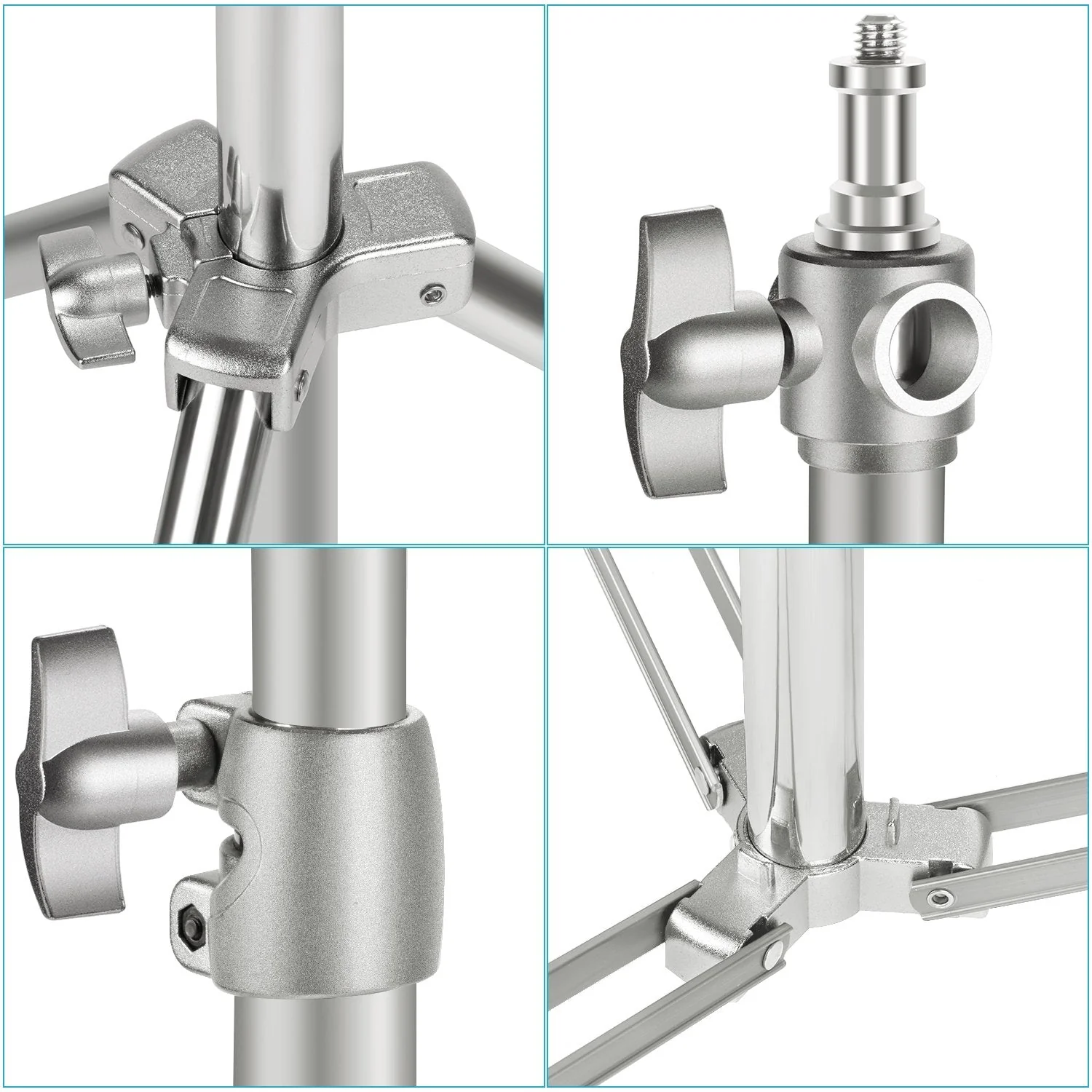 NEEWER 2er Pack ST-200SS 200cm Edelstahl Fotografie Lampenstativ - Image 4
