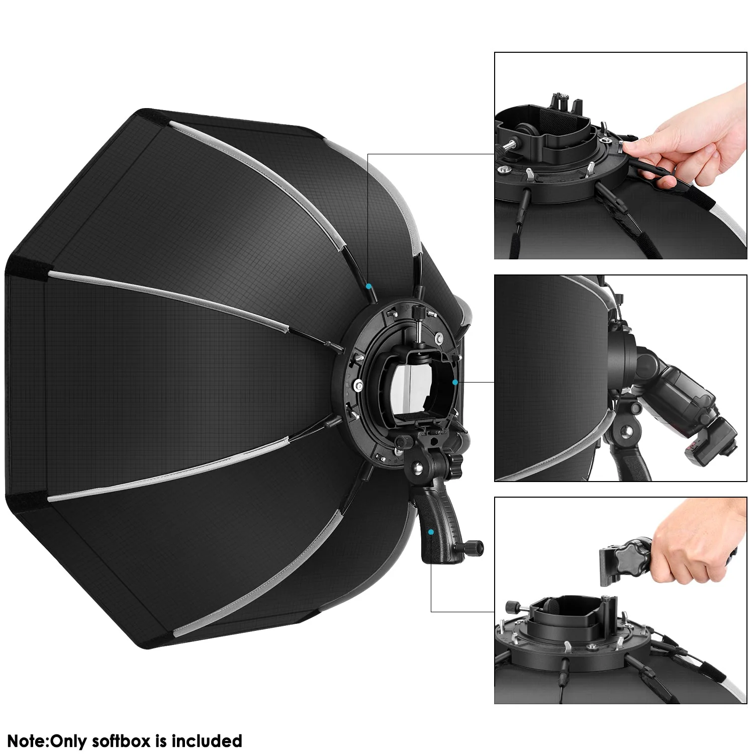 NEEWER SF-RP26 26''/65CM Rechteckige Softbox mit S-Typ-Halterung - Image 5