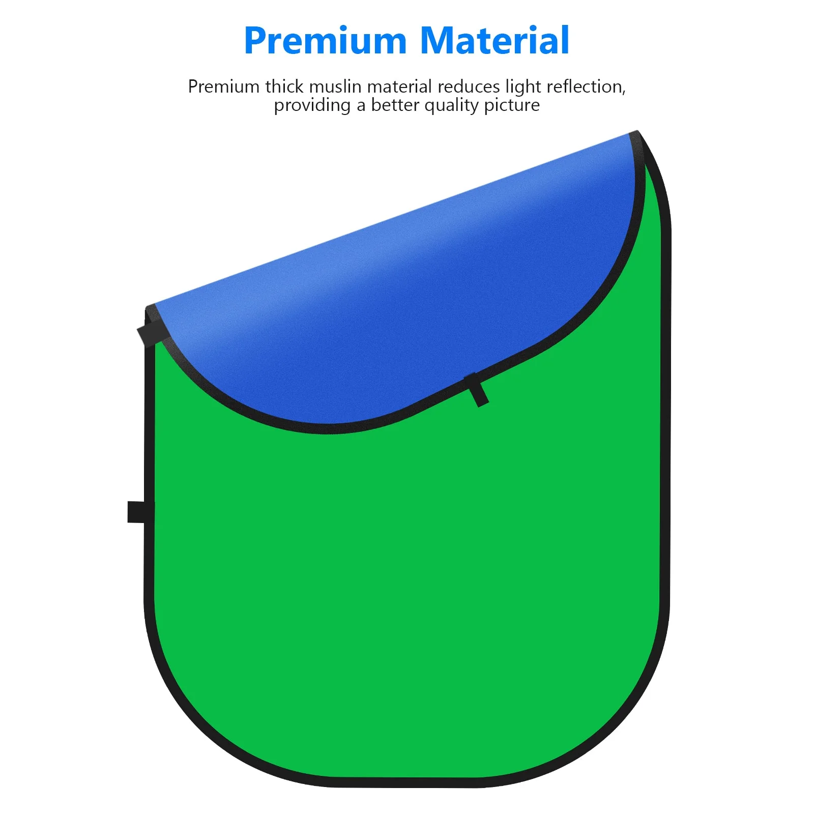 NEEWER 1.5x2m 2-in-1 faltbarer Chroma Key Hintergrund(grün & blau) - Image 2