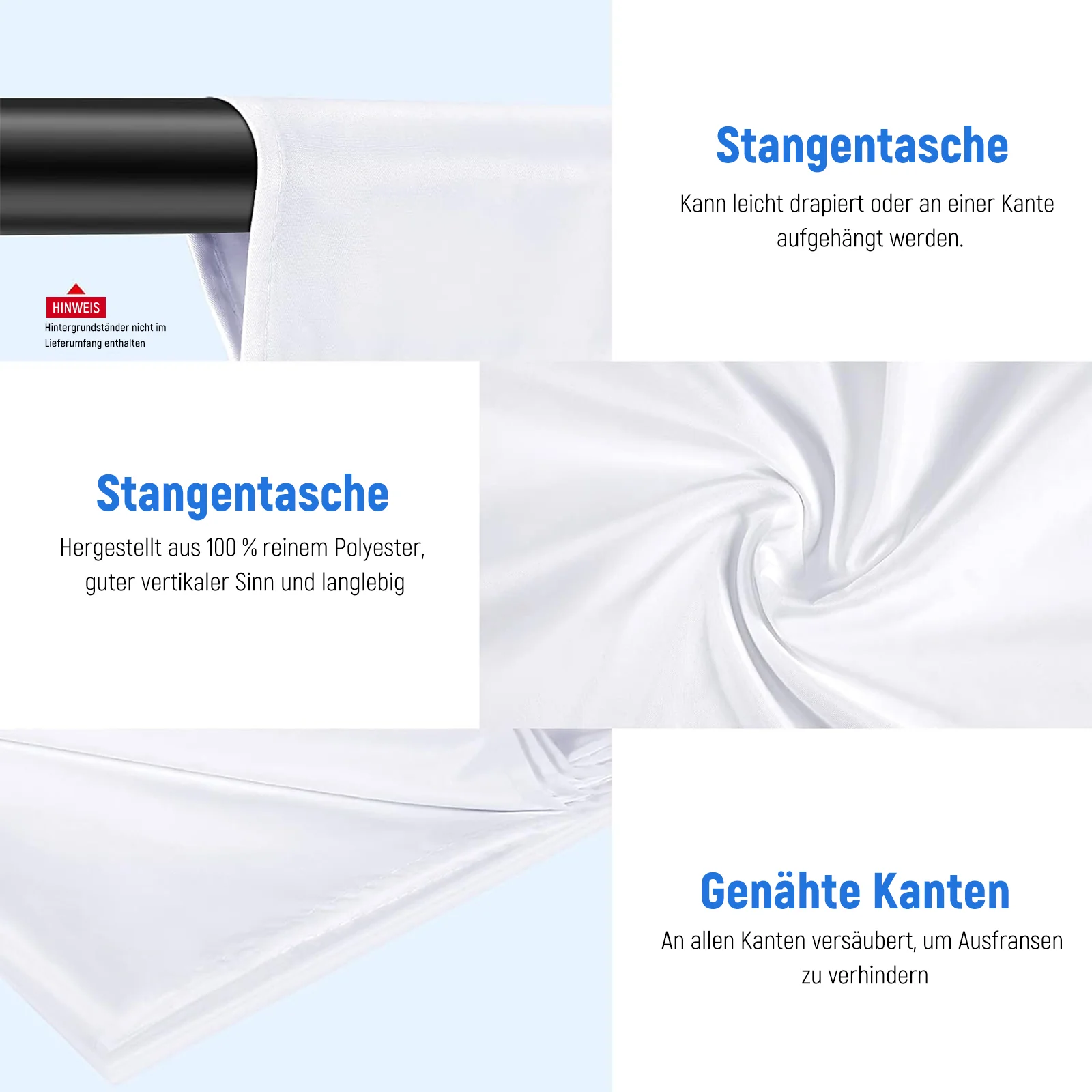NEEWER 1.8x2.8m Faltbarer Fotostudio Hintergrund aus Polyester - Image 7