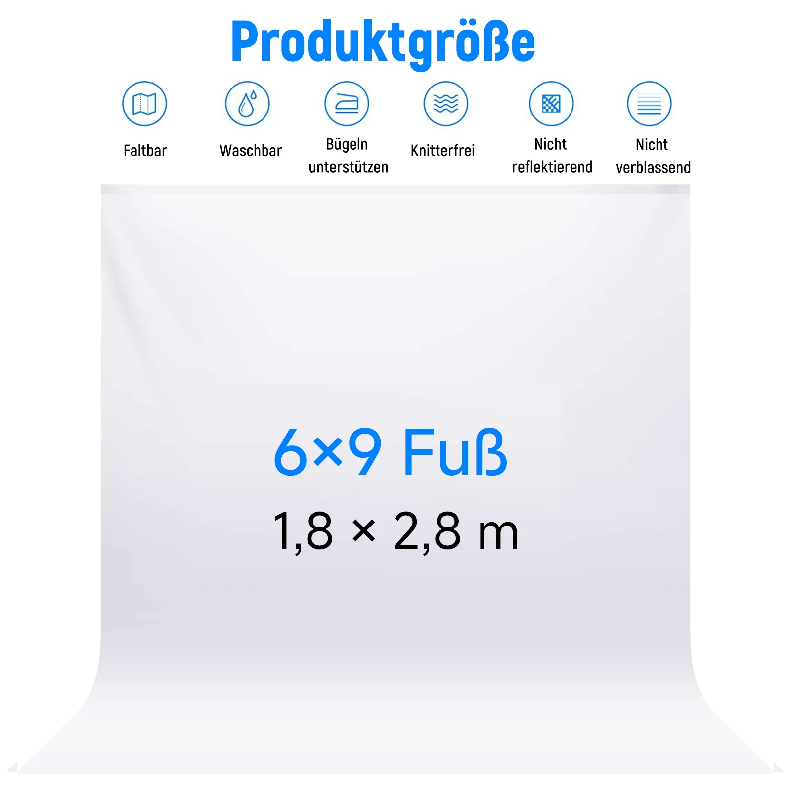 NEEWER 1.8x2.8m Faltbarer Fotostudio Hintergrund aus Polyester - Image 9