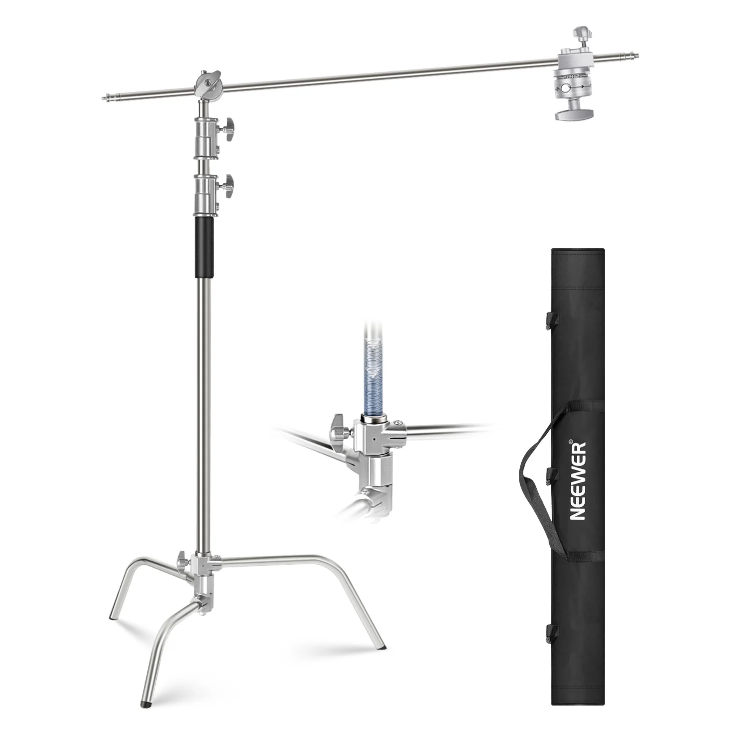 NEEWER SC320B 305cm Verstellbarer C-Stand Lichtstativ mit Tragetasche