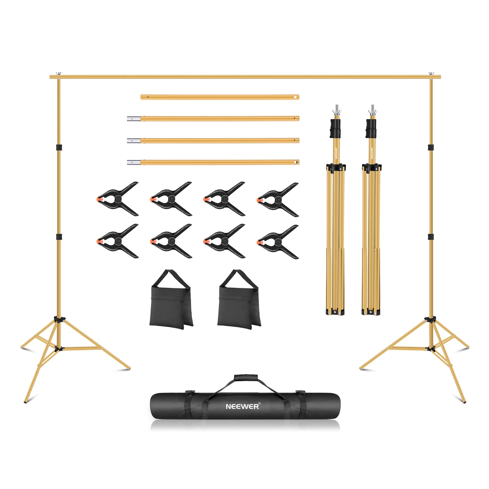 NEEWER 2.1x3m verstellbares Hintergrundstativ-Set für Fotostudios - Image 11