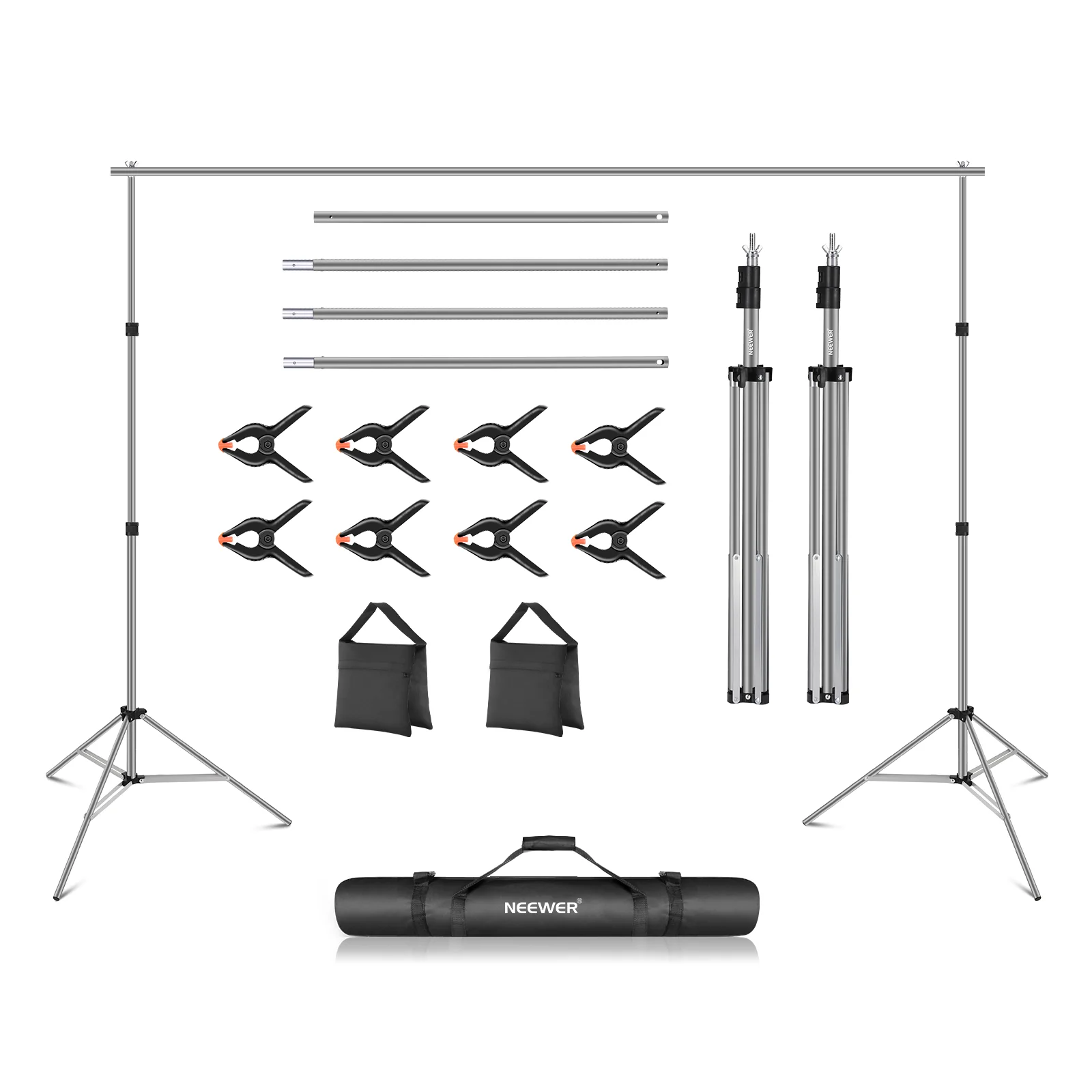 NEEWER 2.1x3m verstellbares Hintergrundstativ-Set für Fotostudios - Image 12