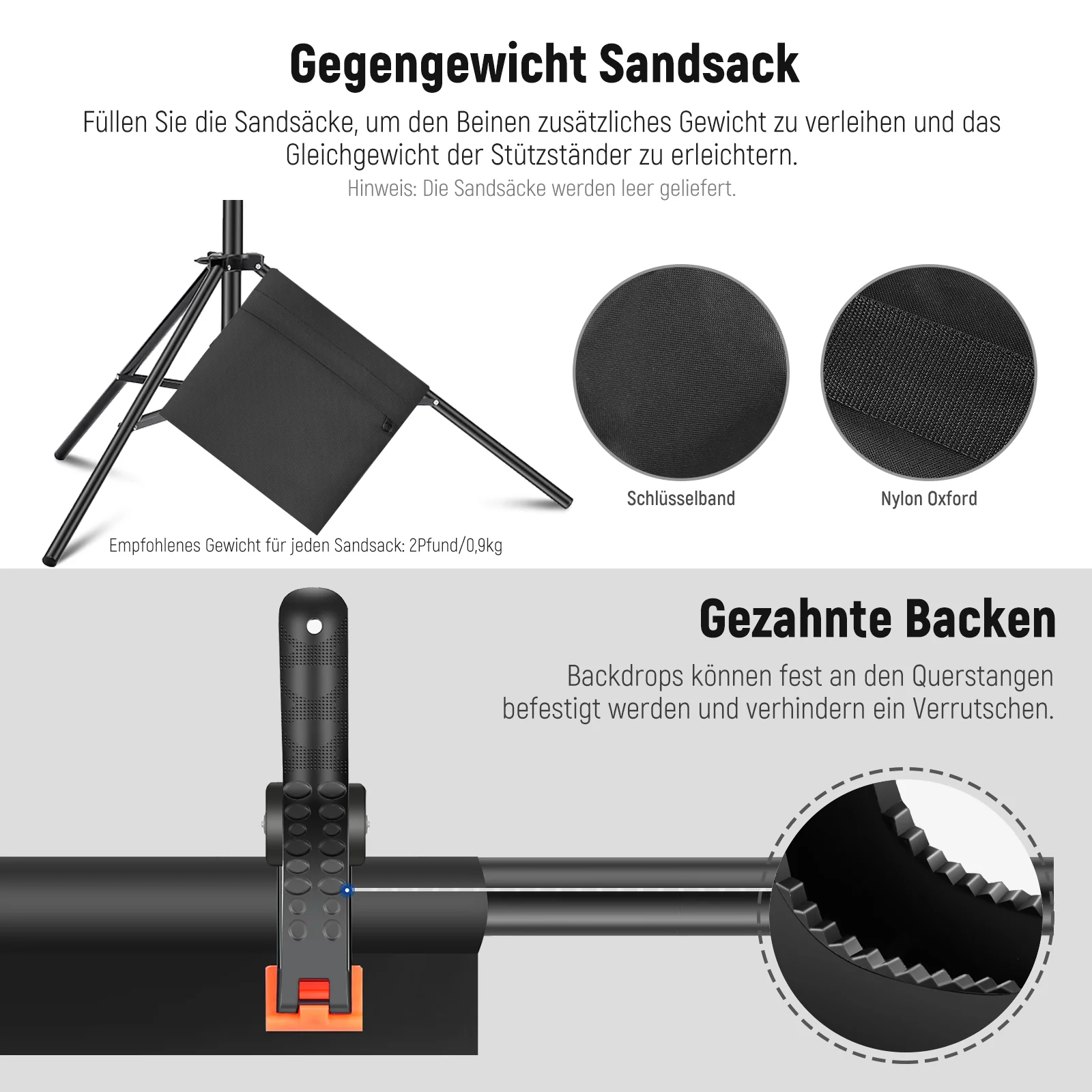 NEEWER 2.1x3m verstellbares Hintergrundstativ-Set für Fotostudios - Image 6