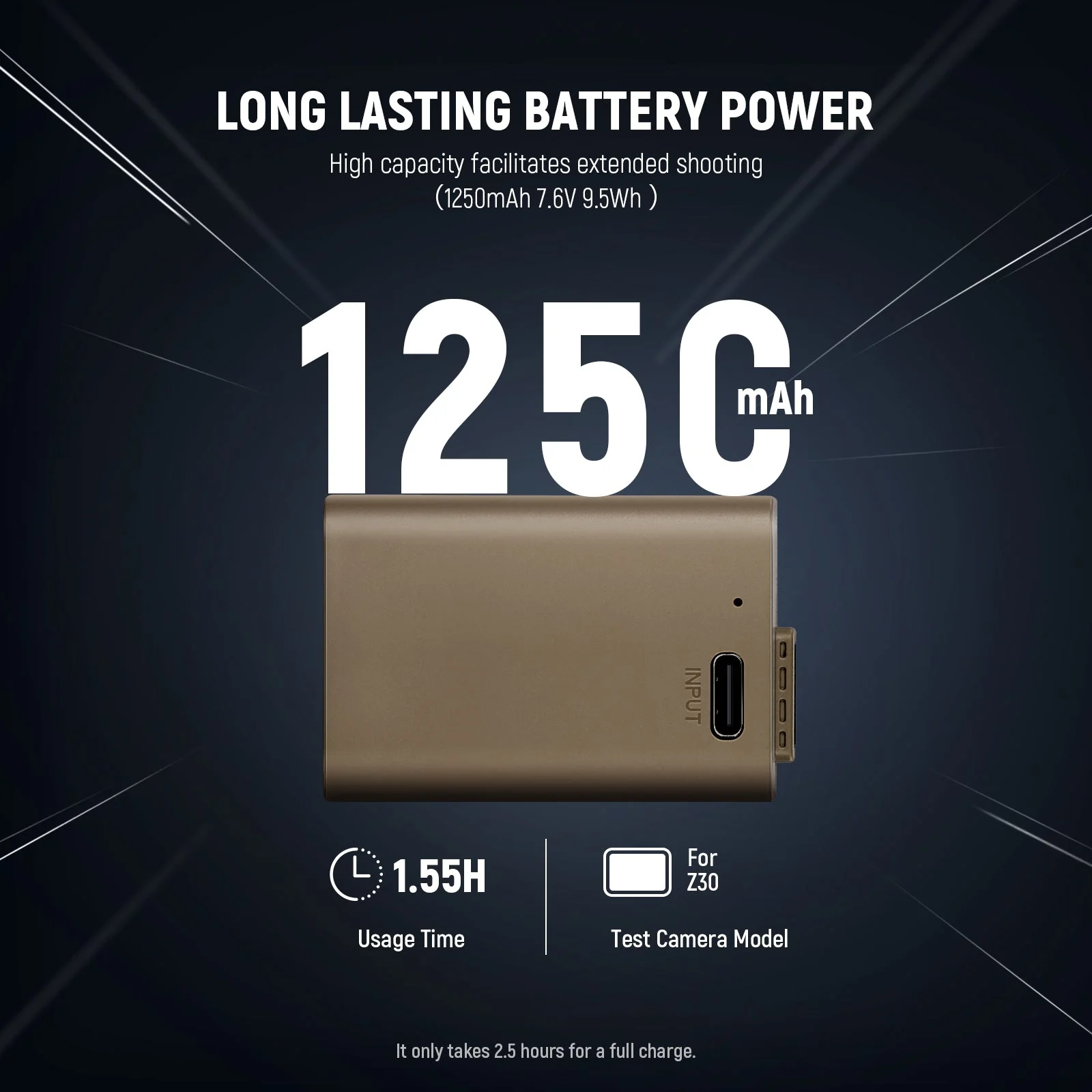 NEEWER EN-EL25 Ersatz Kamera Akku 1250mAh für Nikon - Image 3