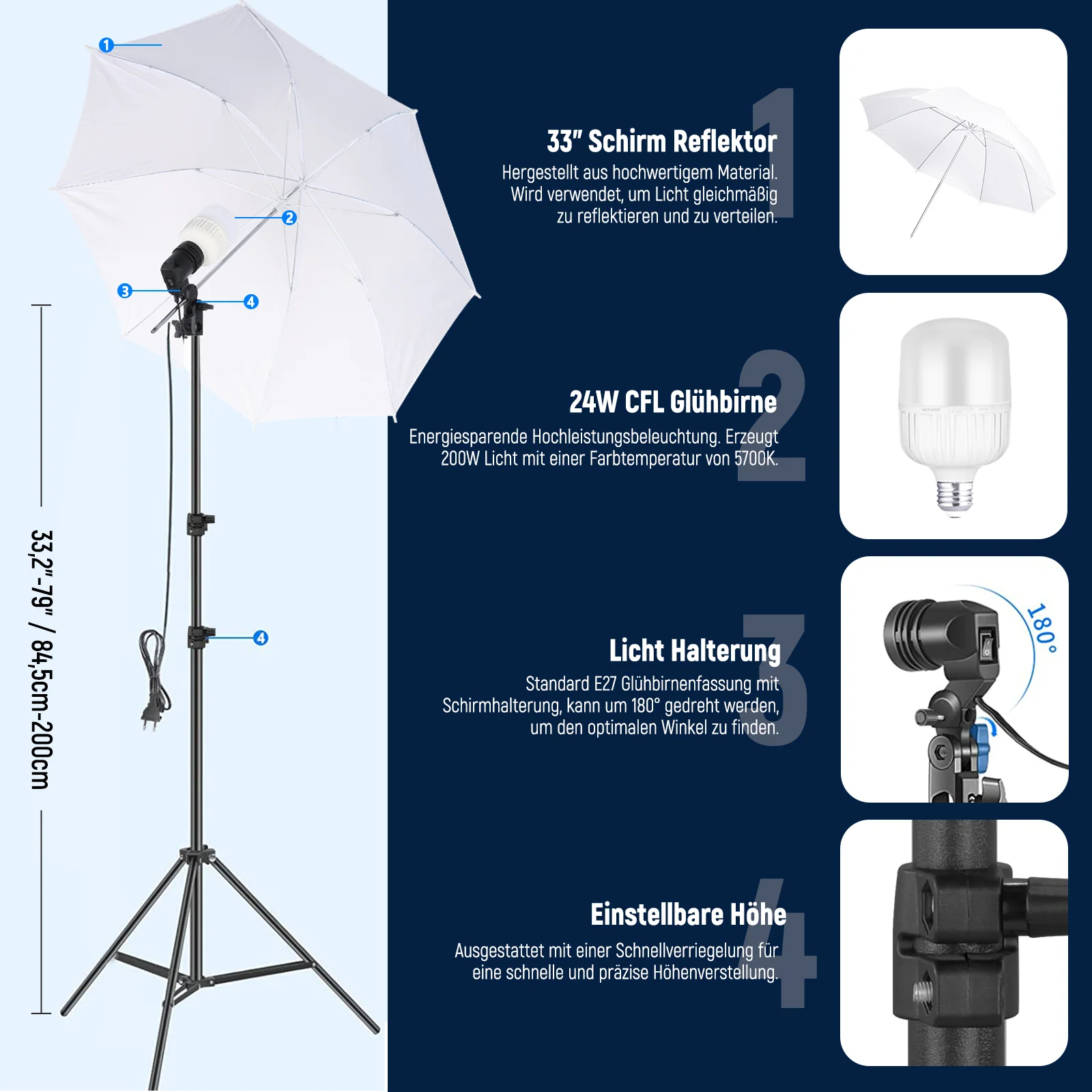 NEEWER NK102 2.6x3m Fotografie Beleuchtungsset mit Hintergrund - Image 5