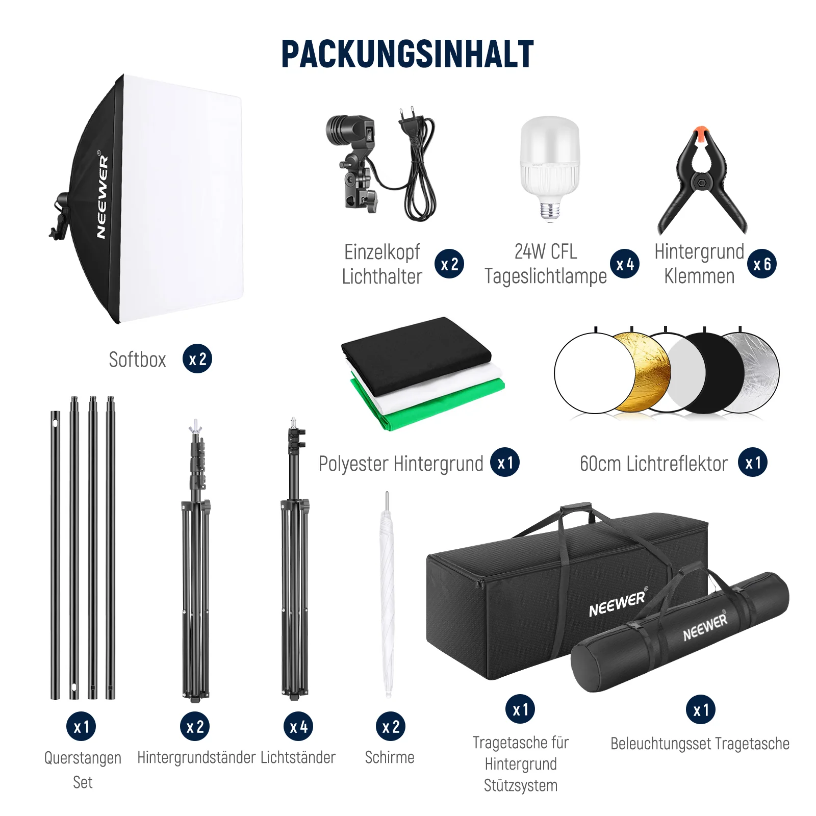 NEEWER NK102 2.6x3m Fotografie Beleuchtungsset mit Hintergrund - Image 9