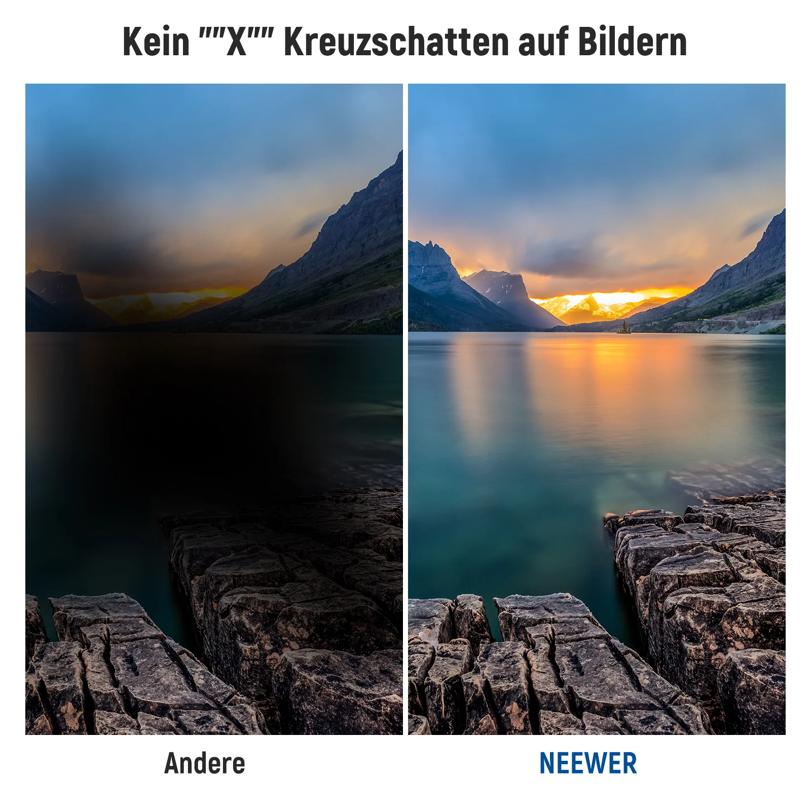 NEEWER 2-in-1 Schwarz-Diffusion 1/4 Effekt mit Variable ND2-ND32-ND Filter - Image 6