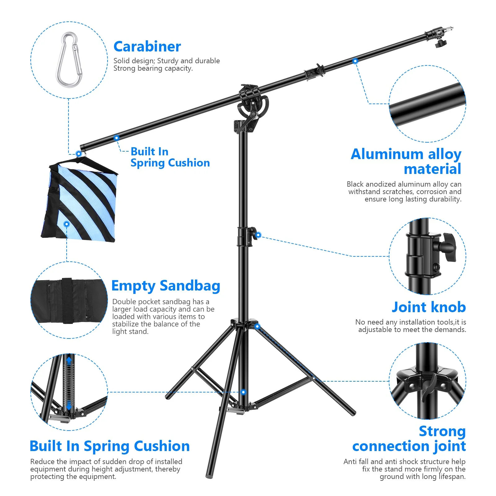 NEEWER ST-CB 297cm 2-in-1-Foto-Lichtstativ - Image 6