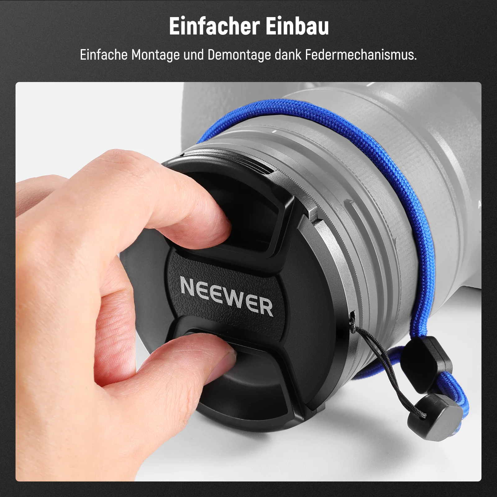 NEEWER 2er Pack Objektivdeckel Set - Image 3