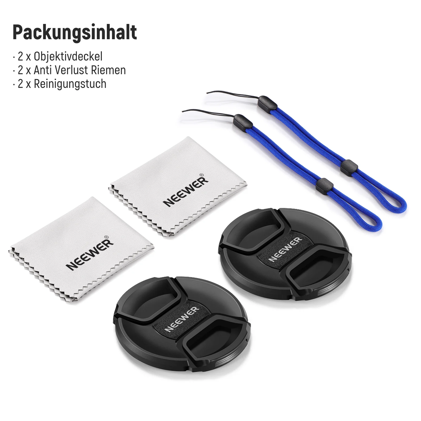NEEWER 2er Pack Objektivdeckel Set - Image 8