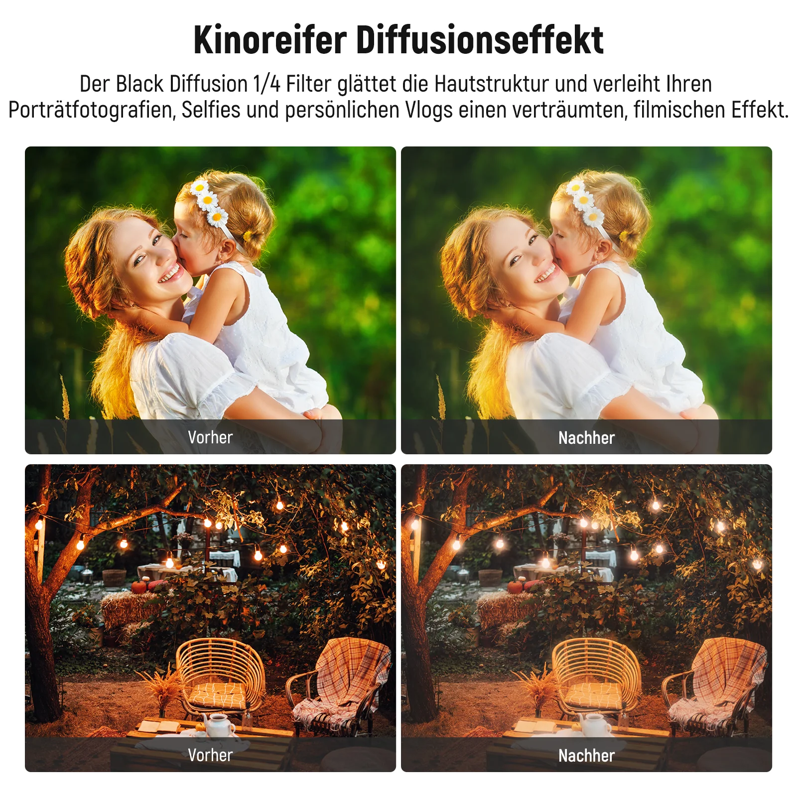 NEEWER 2er Pack CPL + Black Diffusion 1/4 Filter Set - Image 4