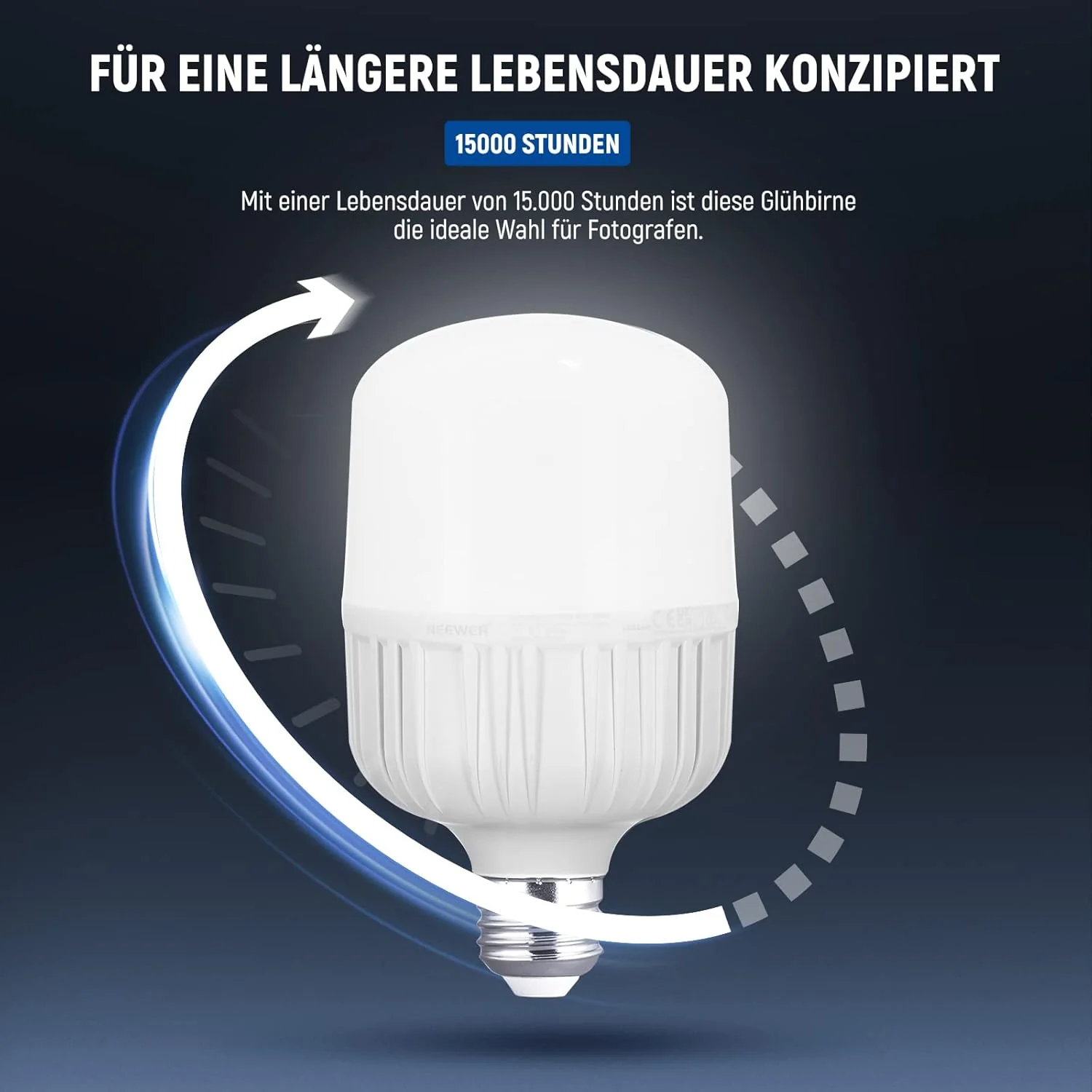 NEEWER 2er Pack T80 E27 24W LED Glühbirnen - Image 8
