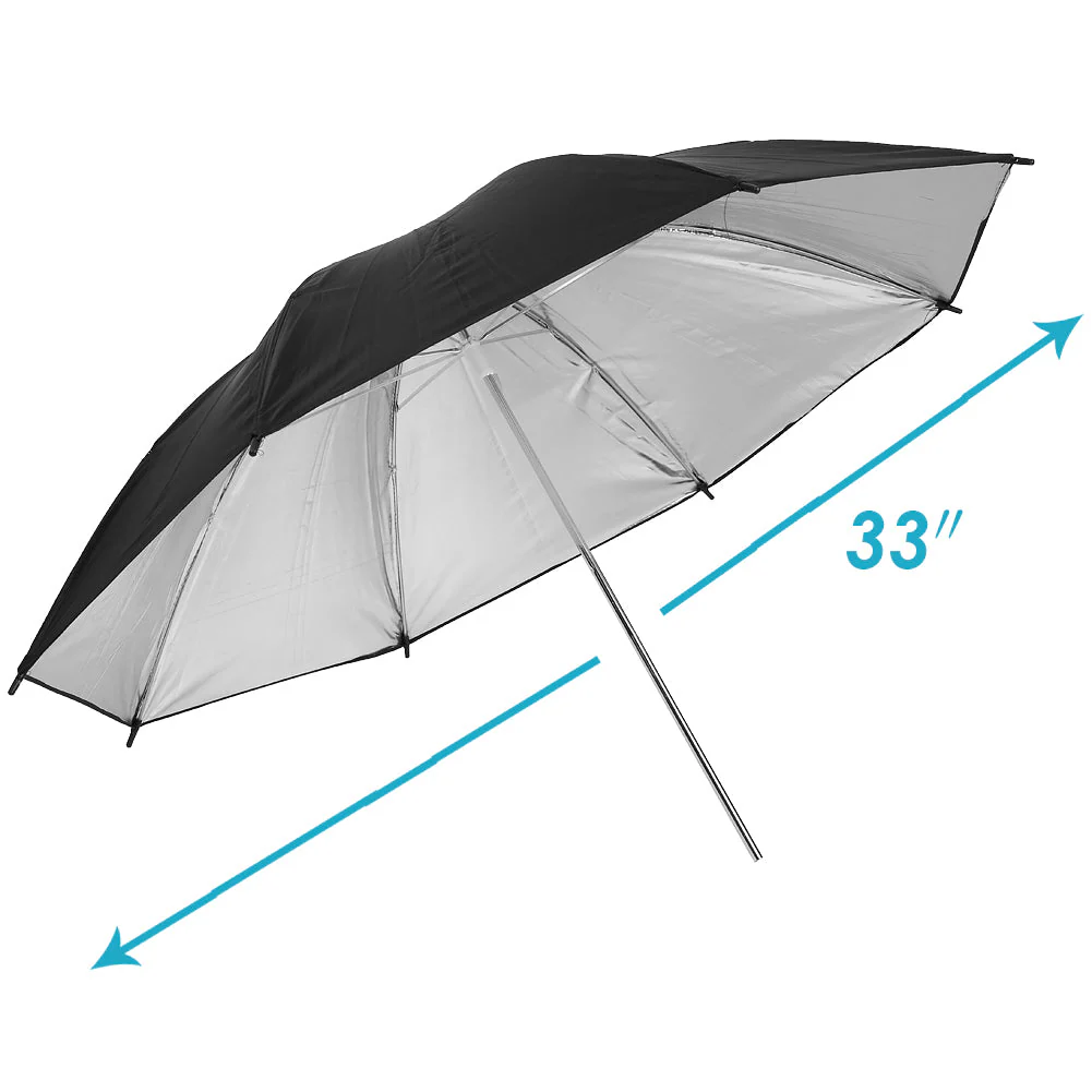NEEWER 33"/84CM schwarz/silber Reflektor Schirm für Studiofotografie - Image 2