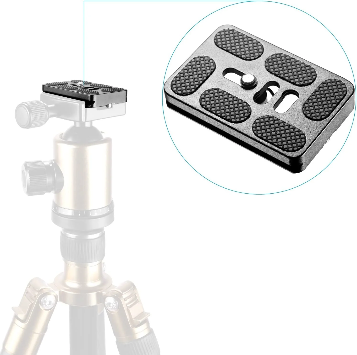 NEEWER 2er Pack PU-60 60 mm Universal Quick-Shoe Platte - Image 6