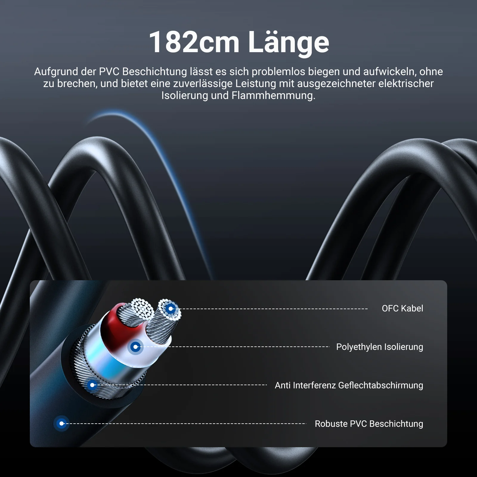 NEEWER 3,5mm 1/8 Zoll TRS AUX auf Dual XLR Breakout-Kabel - Image 12