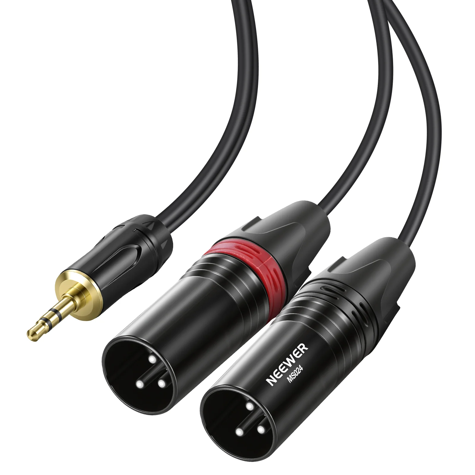 NEEWER 3,5mm 1/8 Zoll TRS AUX auf Dual XLR Breakout-Kabel - Image 9