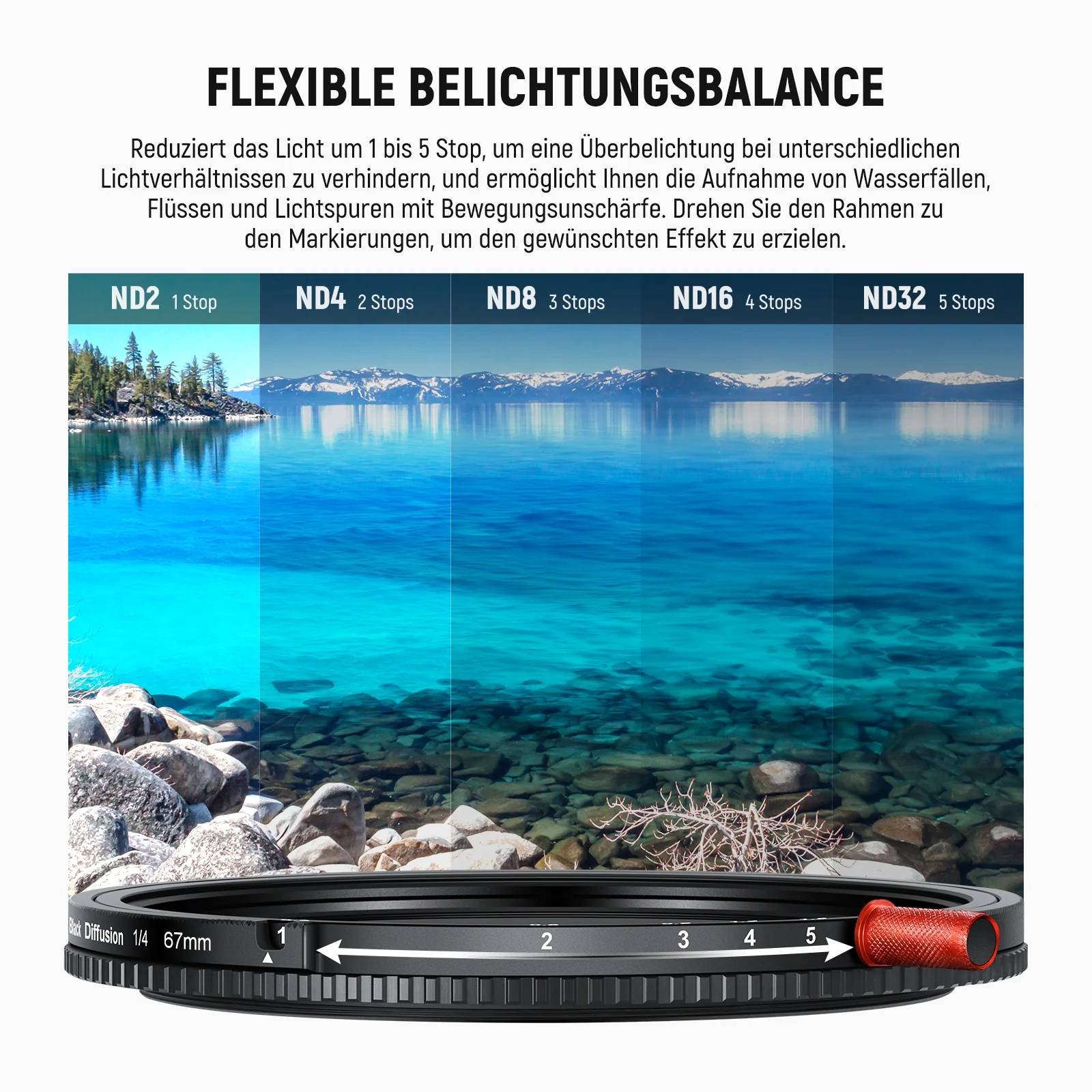 NEEWER 3 In 1 CPL + Black Diffusion 1/4 + Variabler ND2-32 Filter - Image 13