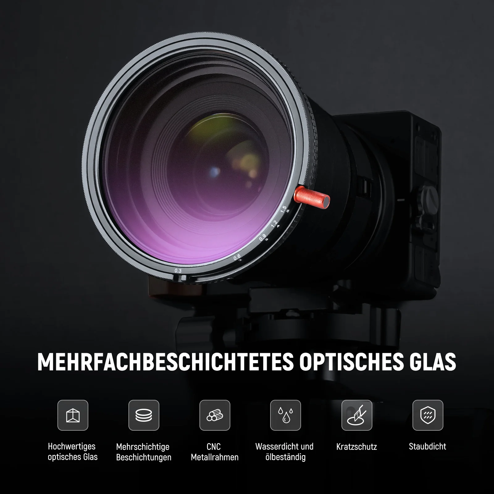 NEEWER 3 In 1 CPL + Black Diffusion 1/4 + Variabler ND2-32 Filter - Image 6