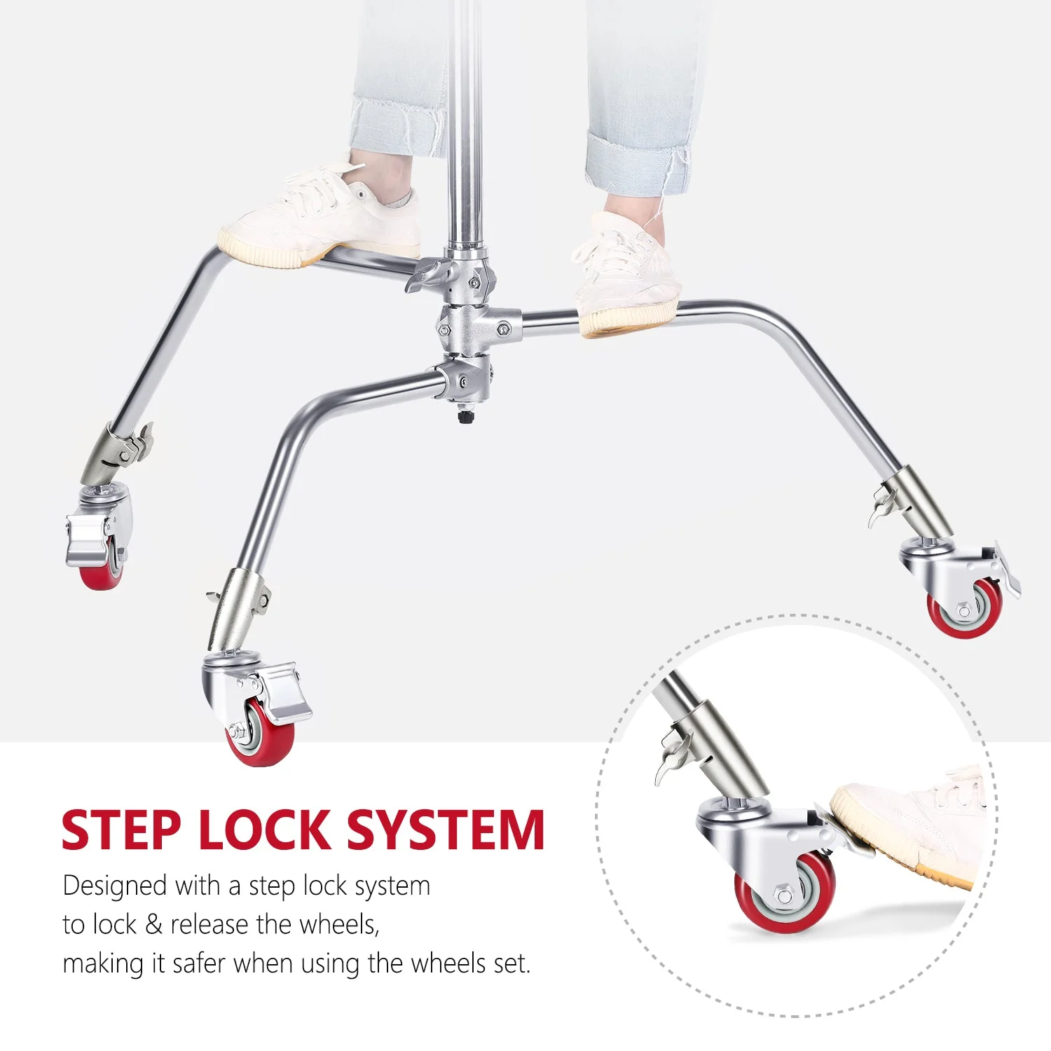 NEEWER 3er Pack Professionelle Lenkrollen Set - Image 2