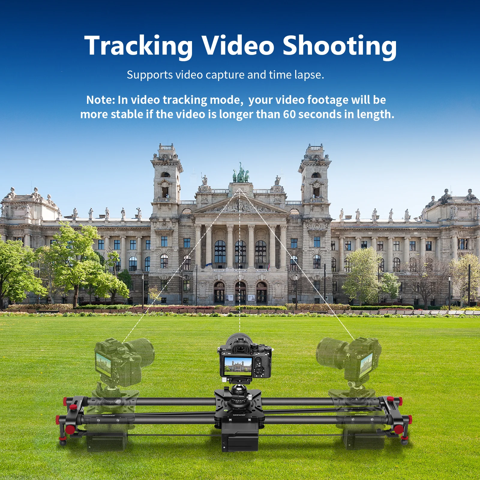 NEEWER ER1 motorisierter Kamera Slider aus Kohlefaser mit App Funksteuerung - Image 22