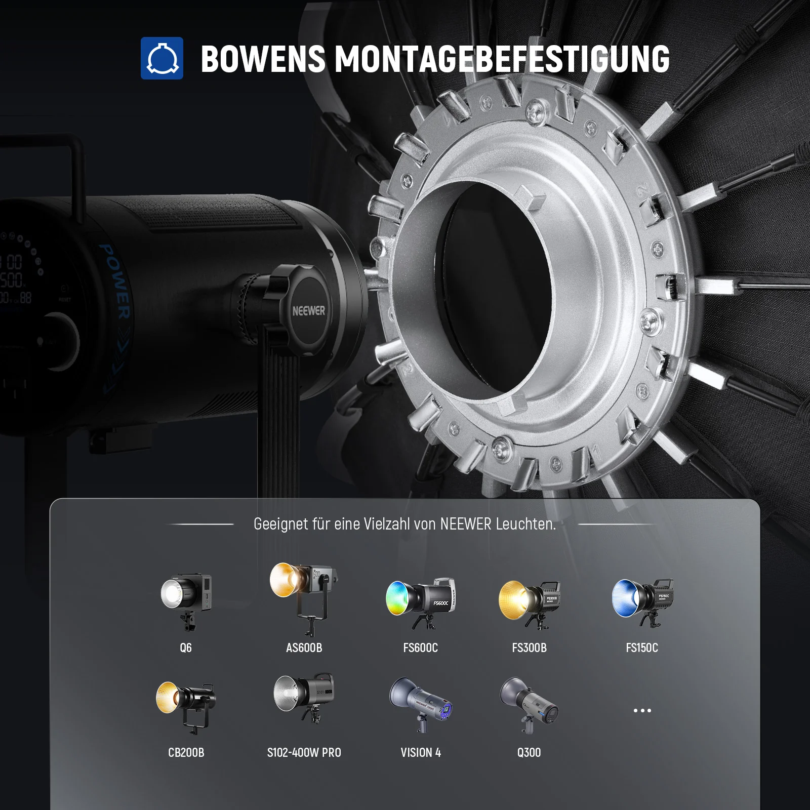 NEEWER 55CM/65CM/85CM/120CM Parabolische Softbox - Image 29
