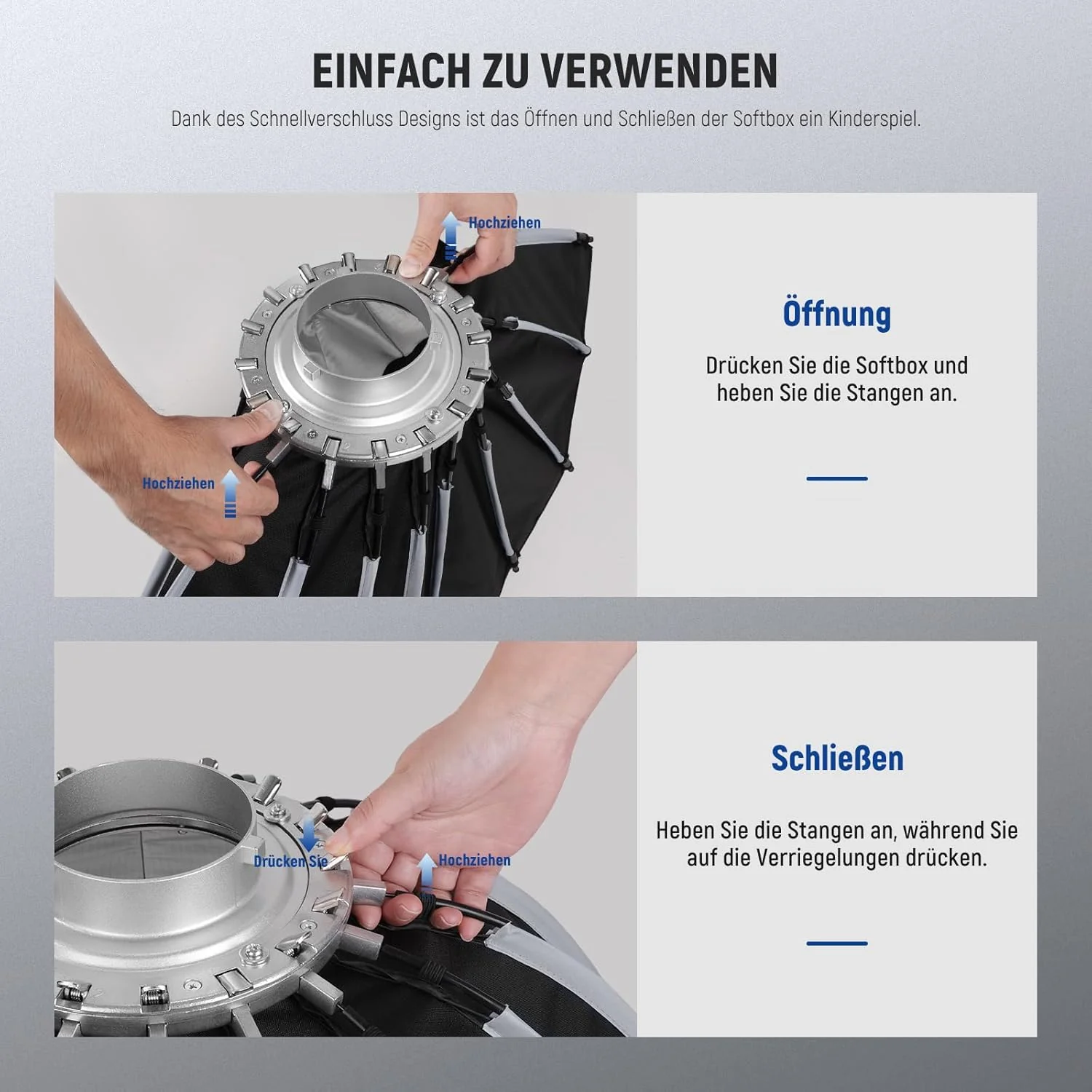 NEEWER 55CM/65CM/85CM/120CM Parabolische Softbox - Image 7