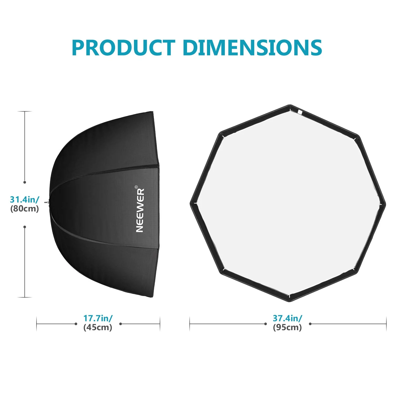 NEEWER 37.5''/95cm achteckige (octa) Softbox mit Tragetasche - Image 2