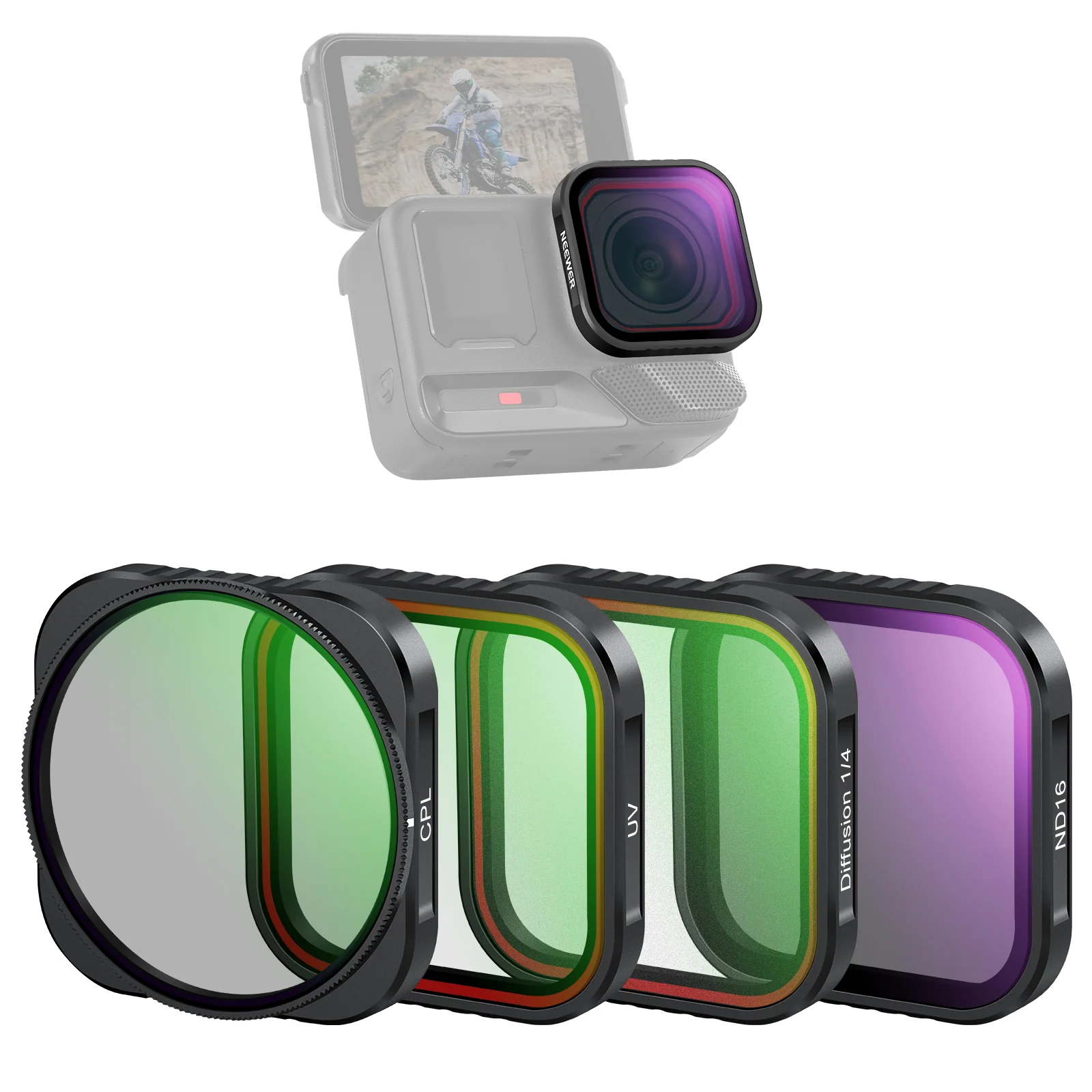 NEEWER FL-C29/FL-C30/FL-C31 4er Pack Filter Set Für Insta360 Ace Pro/Ace Pro 2