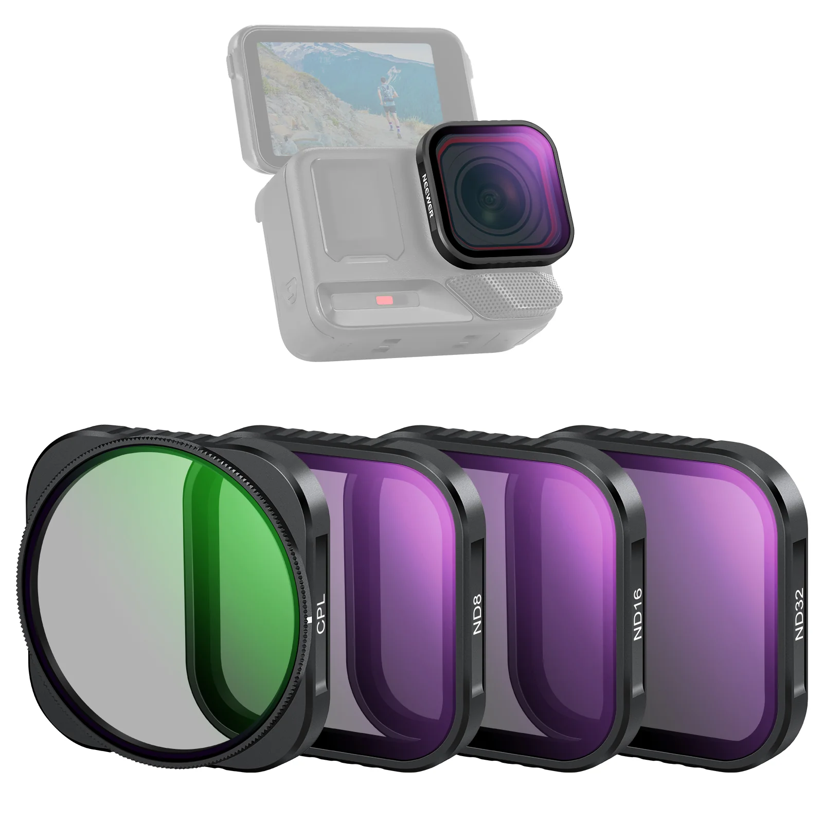 NEEWER FL-C29/FL-C30/FL-C31 4er Pack Filter Set Für Insta360 Ace Pro/Ace Pro 2 - Image 11