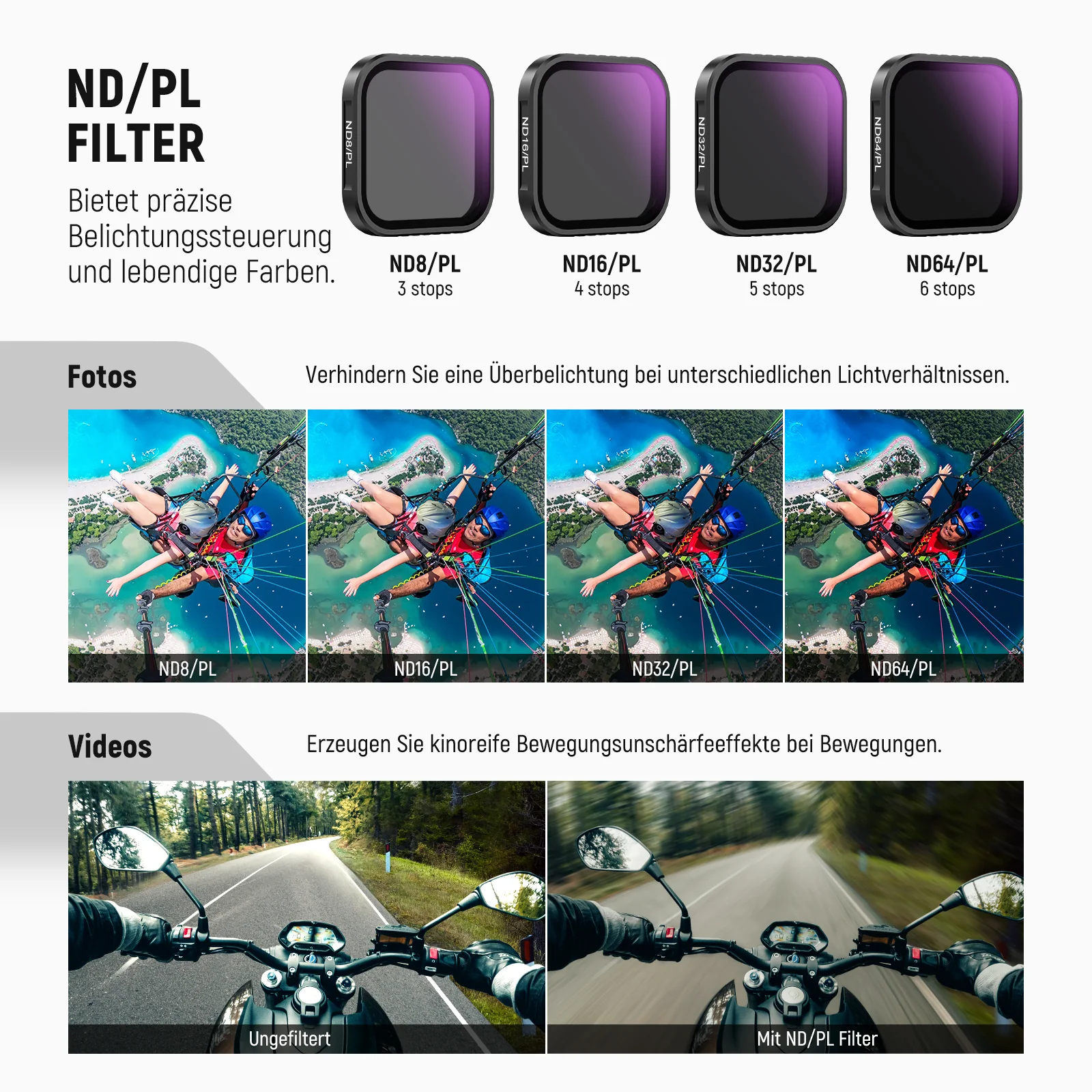 NEEWER FL-C29/FL-C30/FL-C31 4er Pack Filter Set Für Insta360 Ace Pro/Ace Pro 2 - Image 24