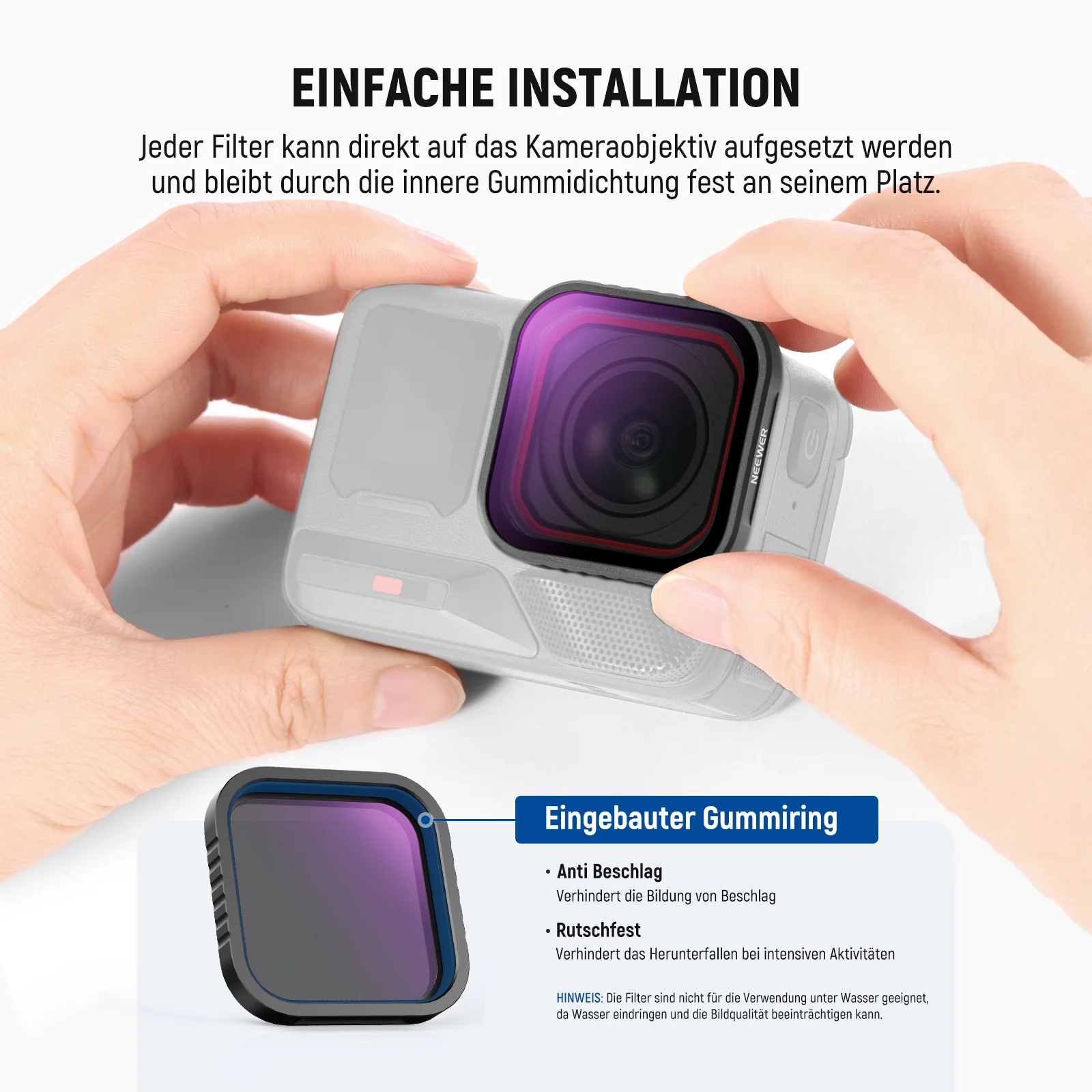 NEEWER FL-C29/FL-C30/FL-C31 4er Pack Filter Set Für Insta360 Ace Pro/Ace Pro 2 - Image 8