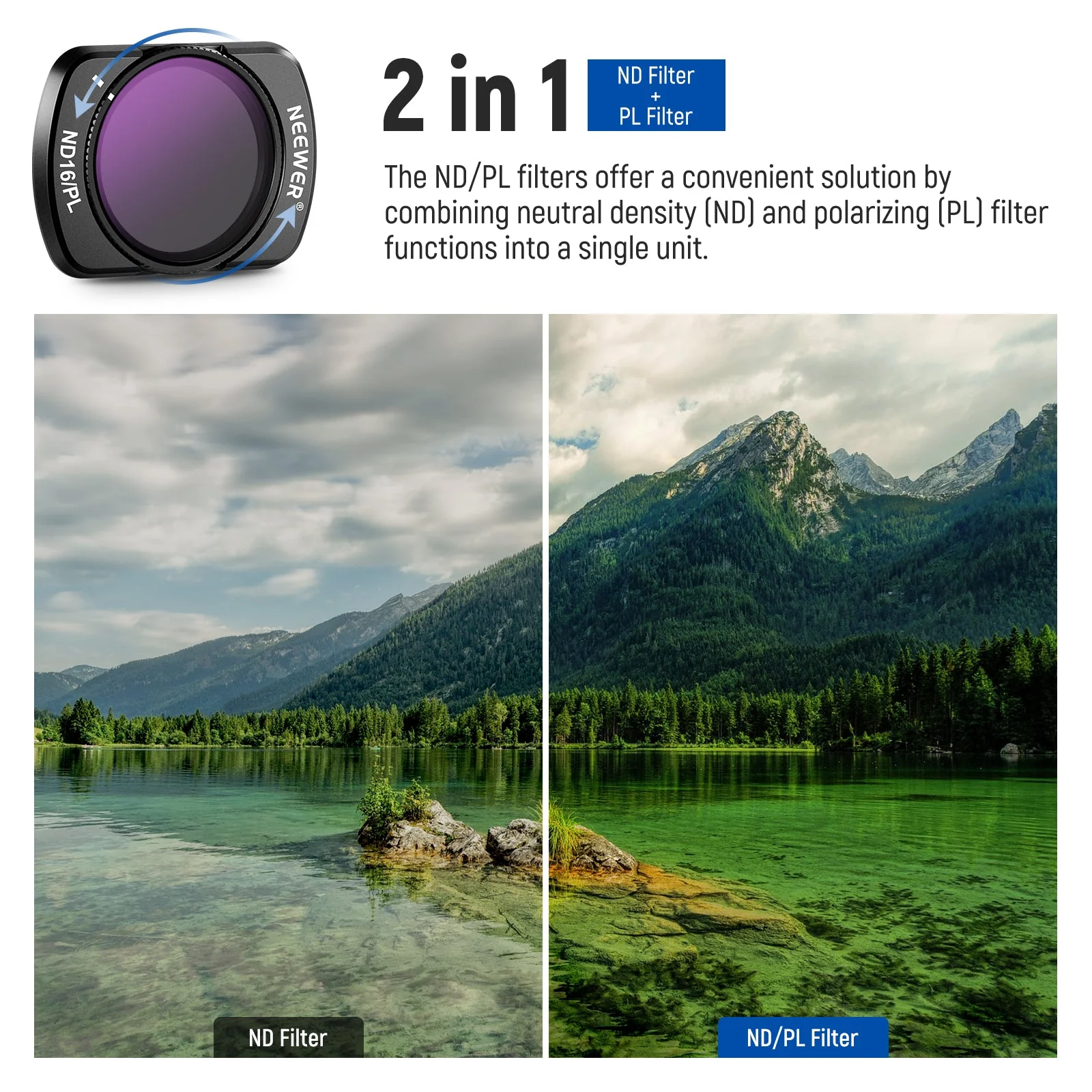 NEEWER 4er Pack Magnetisches ND/PL Filter Set kompatibel mit DJI OSMO Pocket 3 / Pocket 4 & Xtra Muse - Image 3