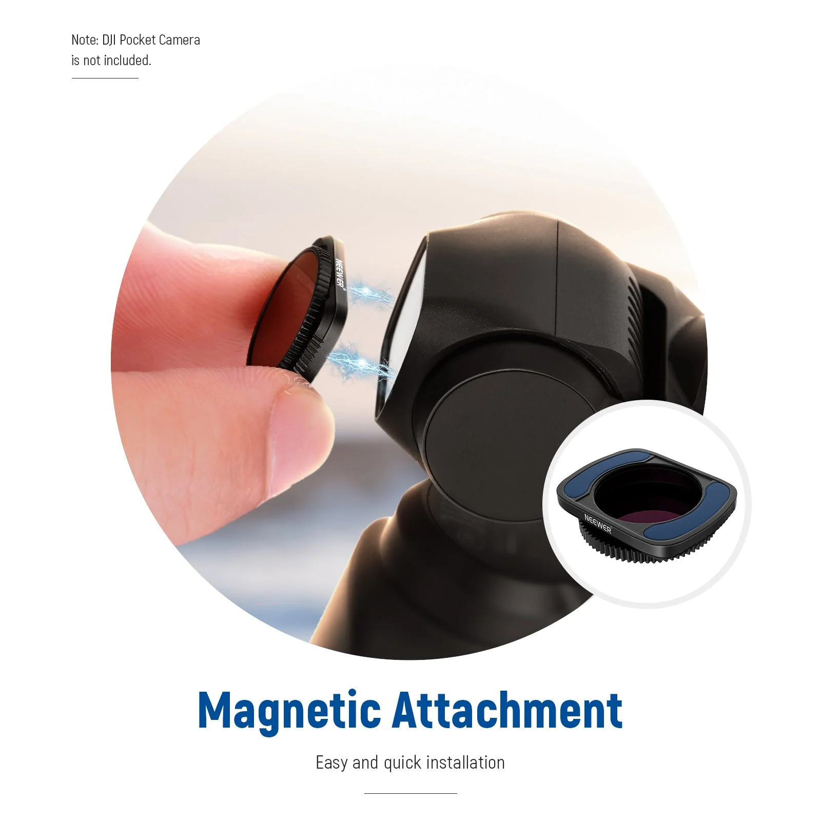 NEEWER 4er Pack Magnetisches ND/PL-Filter Set für DJI Osmo Pocket Kamera - Image 3