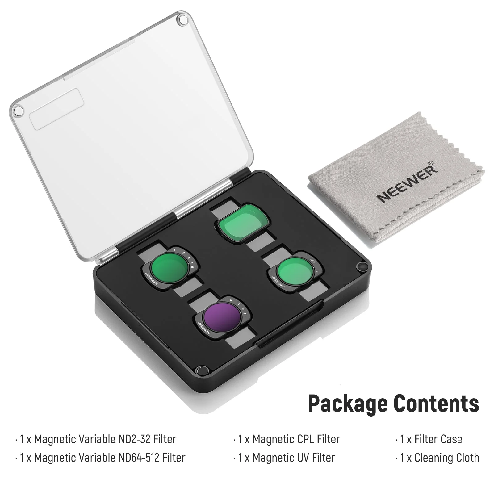 NEEWER 4er Pack Magnetishes Variable ND Filter Set für DJI OSMO Pocket 3 / Pocket 4 & Xtra Muse - Image 9