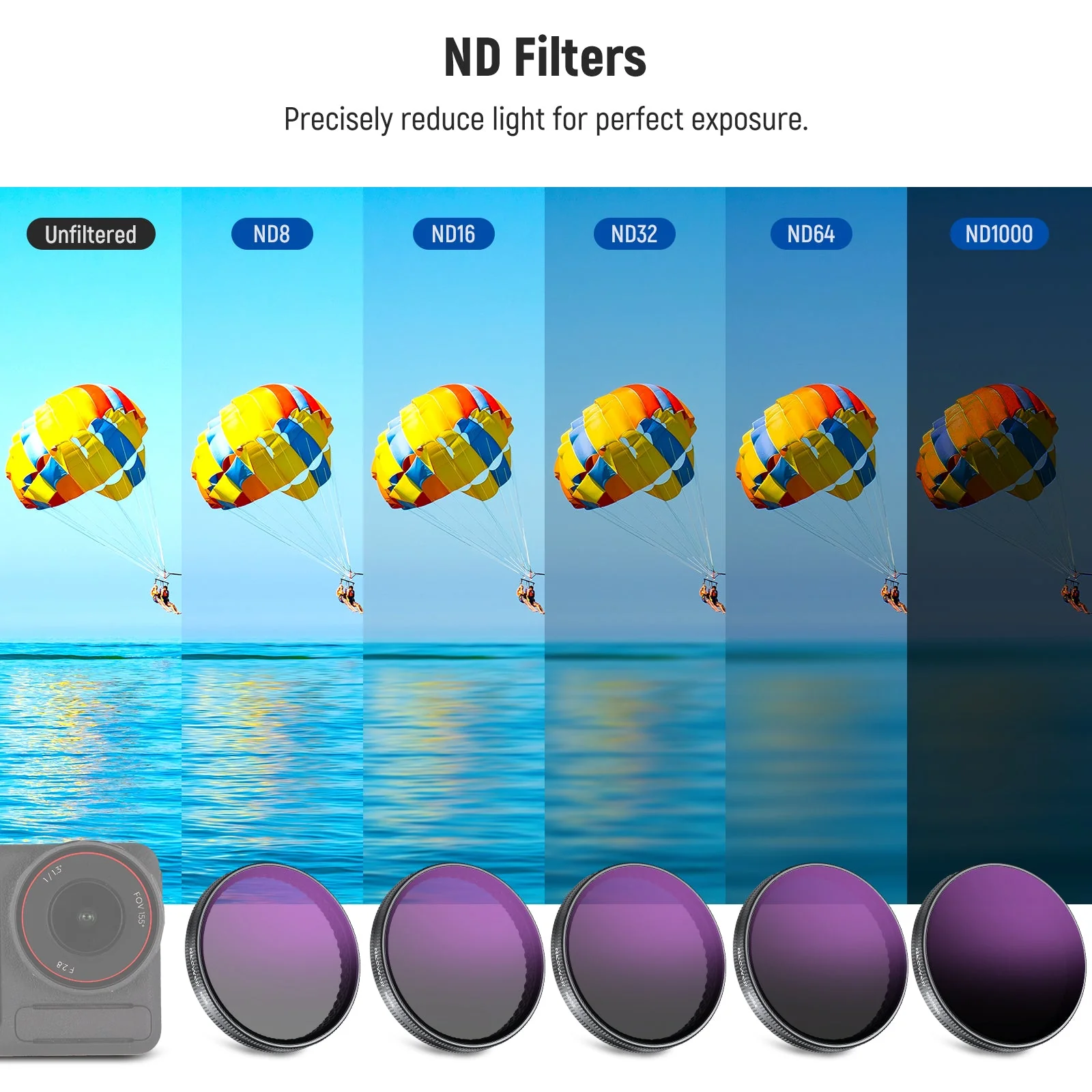 NEEWER ND&CPL ND/PL Filter Set für Action 3/4/5 Pro - Image 4