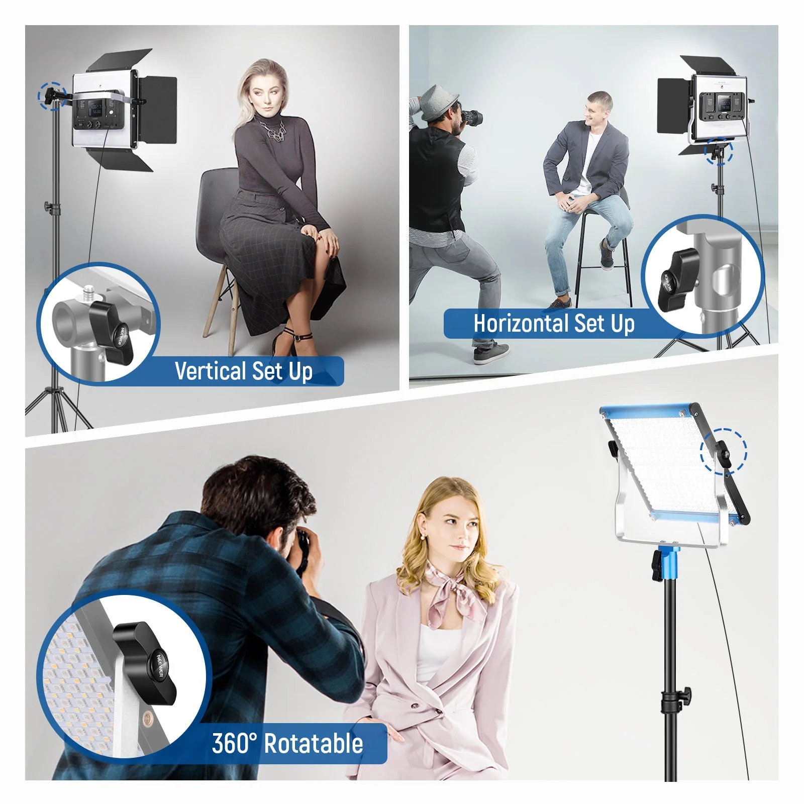 NEEWER 4er Pack Schraubknop Adapter Fotografie Videobeleuchtung Zubehör Ersatz - Image 7