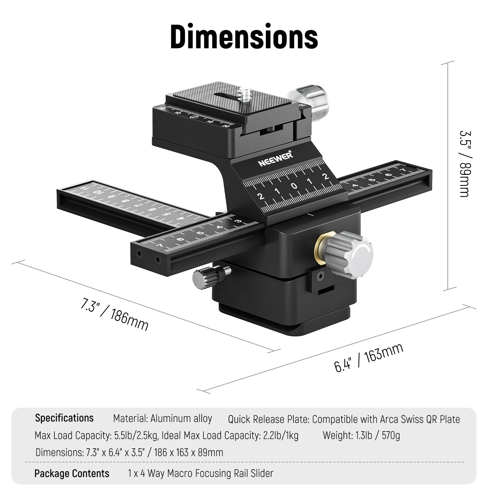 NEEWER GM-MP1 4 Wege Makro Fokussierungs Fokusscheinen für Nahaufnaheme - Image 9