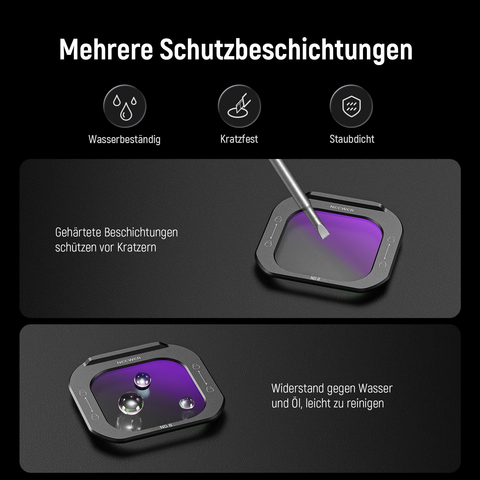 NEEWER 5er Pack Handy Objektiv Filter Set - Image 7