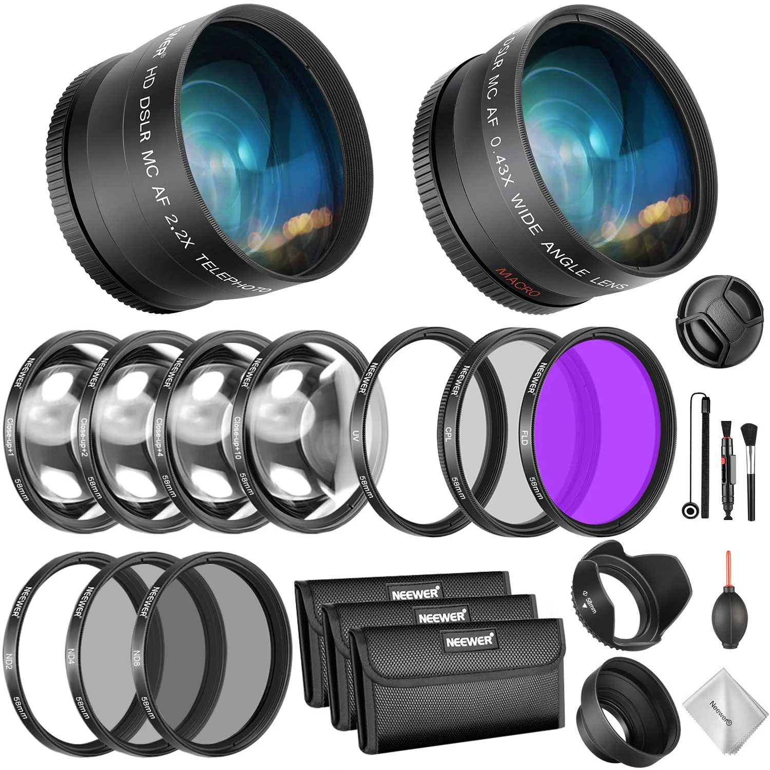 NEEWER 49/52/55/58mm Objektiv- und Filter-Set