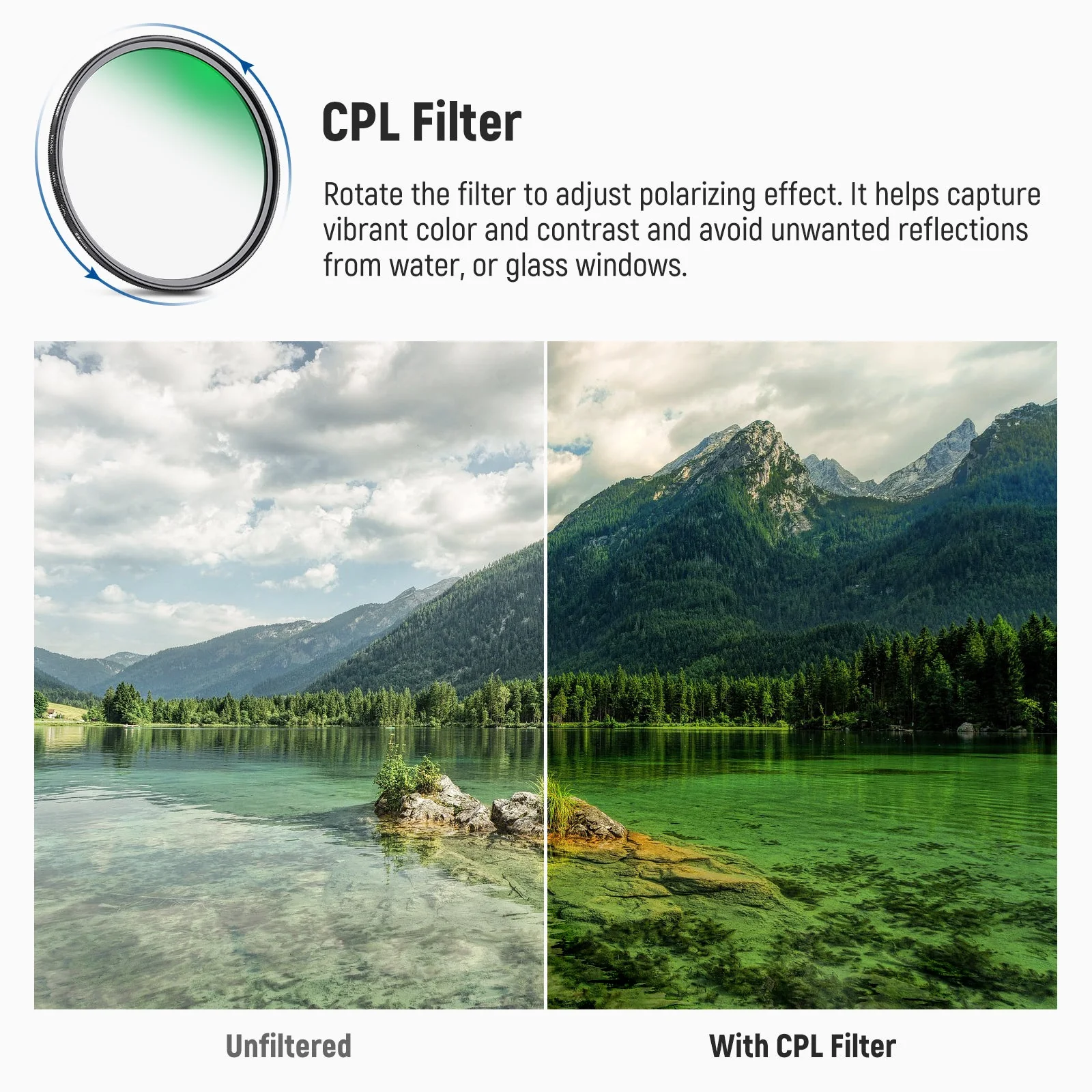 NEEWER ND&CPL Objektiv-Filter Set (ND8 ND64 CPL) - Image 6