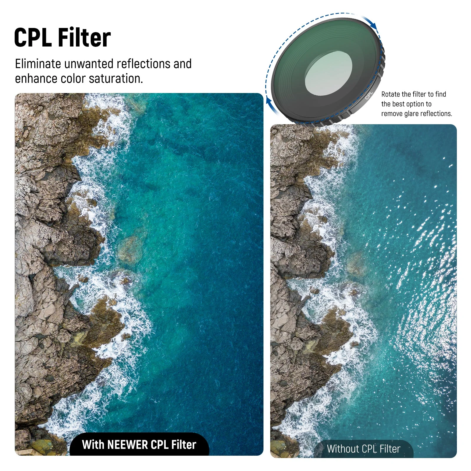 NEEWER 5 Stk. FL-A3 ND Filter Set kompatibel mit DJI Osmo Action 3 - Image 5