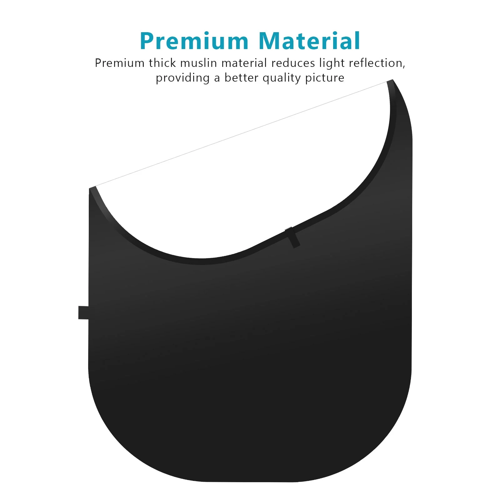 NEEWER 1.5x2m 2-in-1 Chroma Key Hintergrund Set(schwarz&weiß) - Image 9